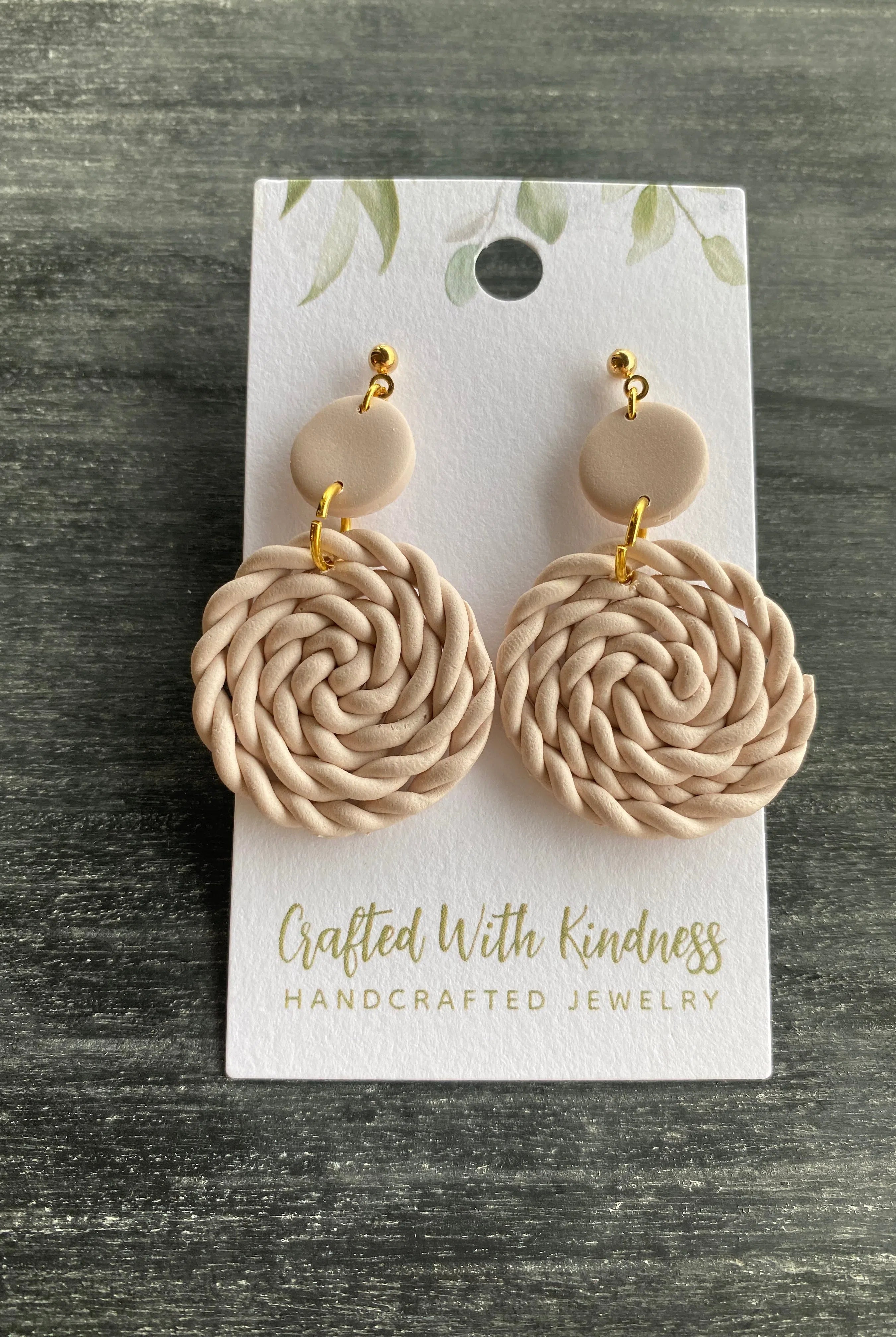 Shop Neutral Braided Circle Earrings-Earrings at Ruby Joy Boutique, a Women's Clothing Store in Pickerington, Ohio