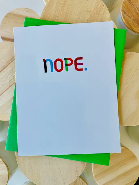 Shop Nope. Greeting Card-Greeting Cards at Ruby Joy Boutique, a Women's Clothing Store in Pickerington, Ohio