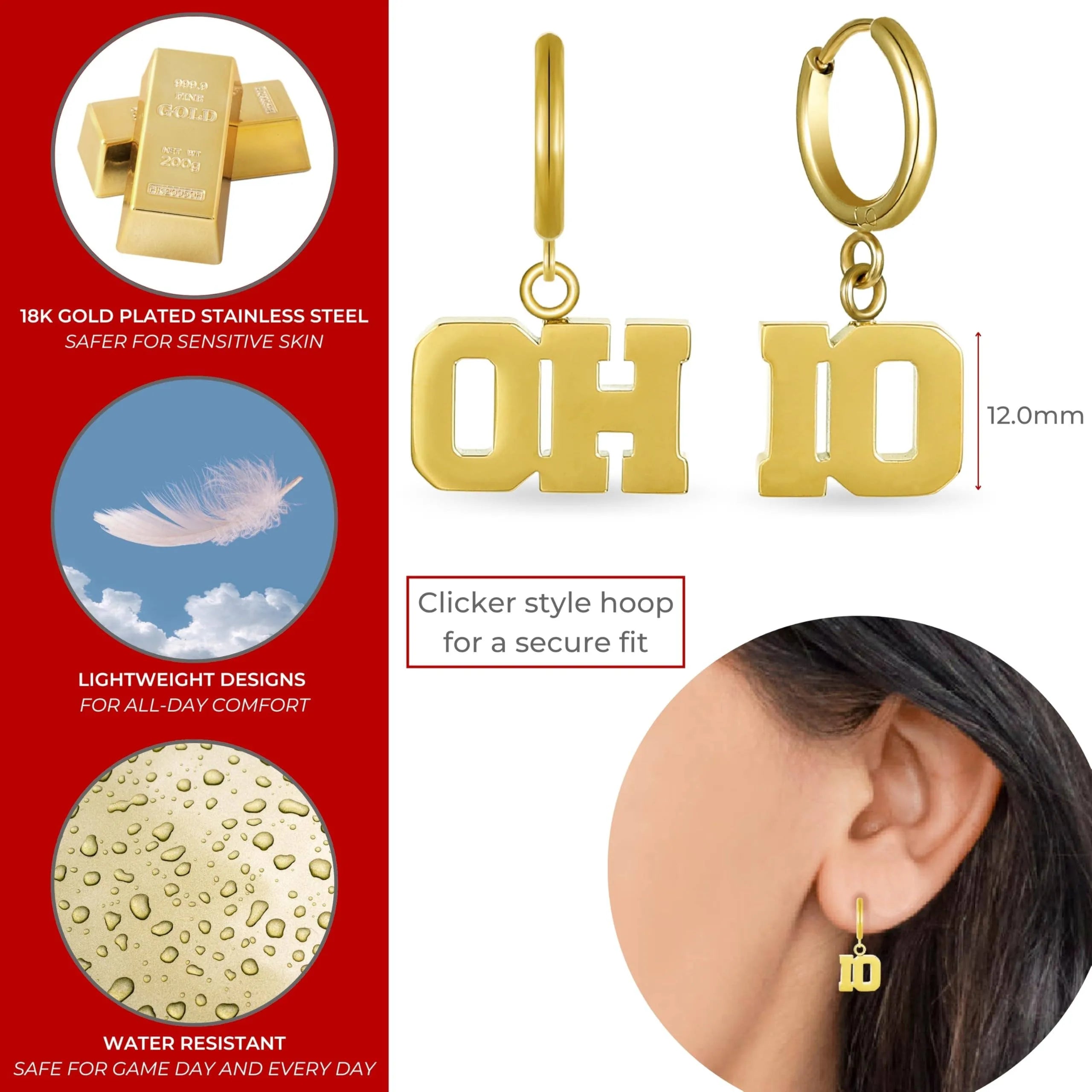 Shop OH-IO Huggie Hoop Earrings - Gold- at Ruby Joy Boutique, a Women's Clothing Store in Pickerington, Ohio