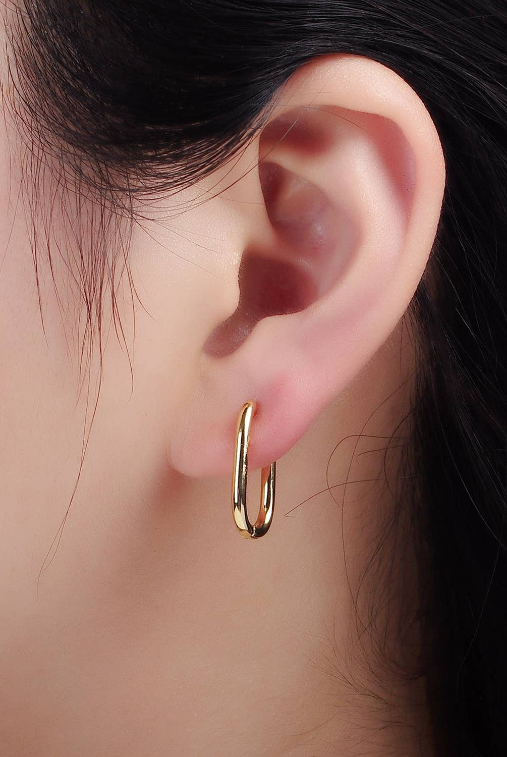 Shop Oblong Huggie Earrings- at Ruby Joy Boutique, a Women's Clothing Store in Pickerington, Ohio