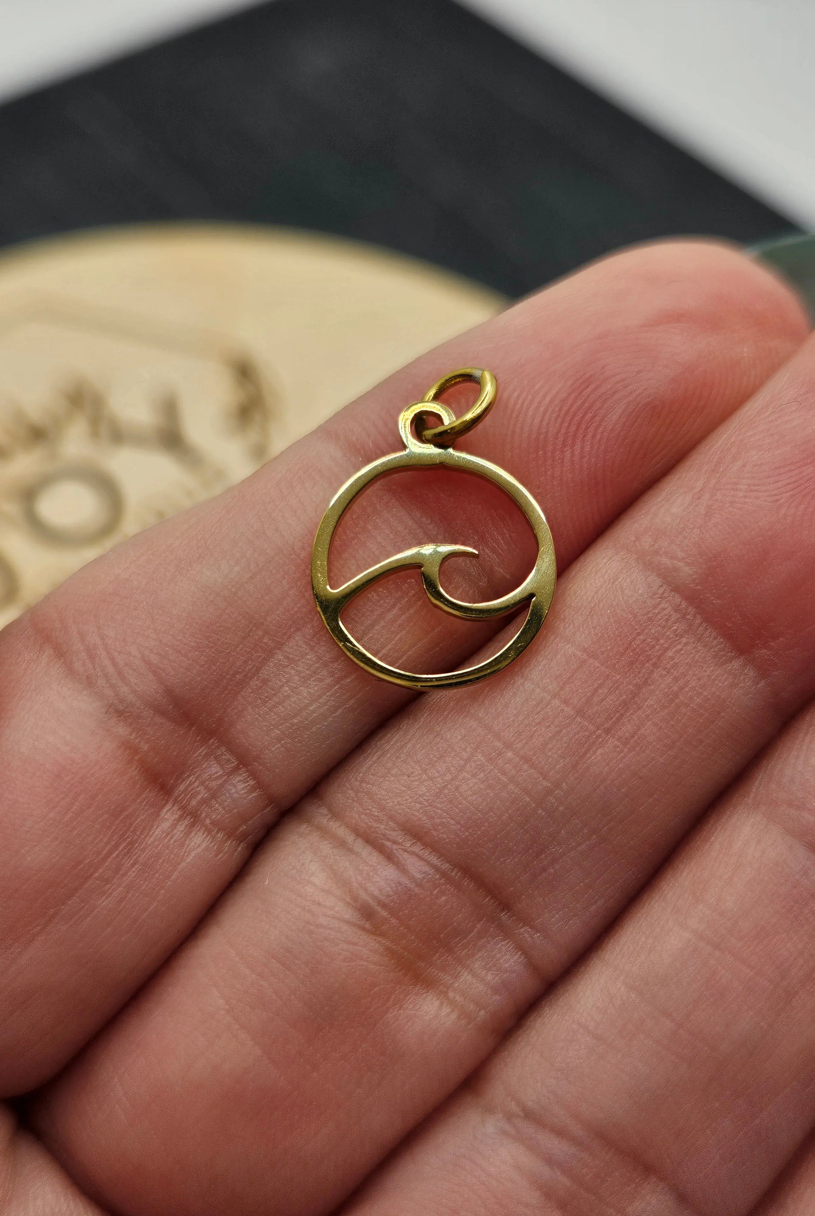 Shop Ocean Wave Charm- at Ruby Joy Boutique, a Women's Clothing Store in Pickerington, Ohio