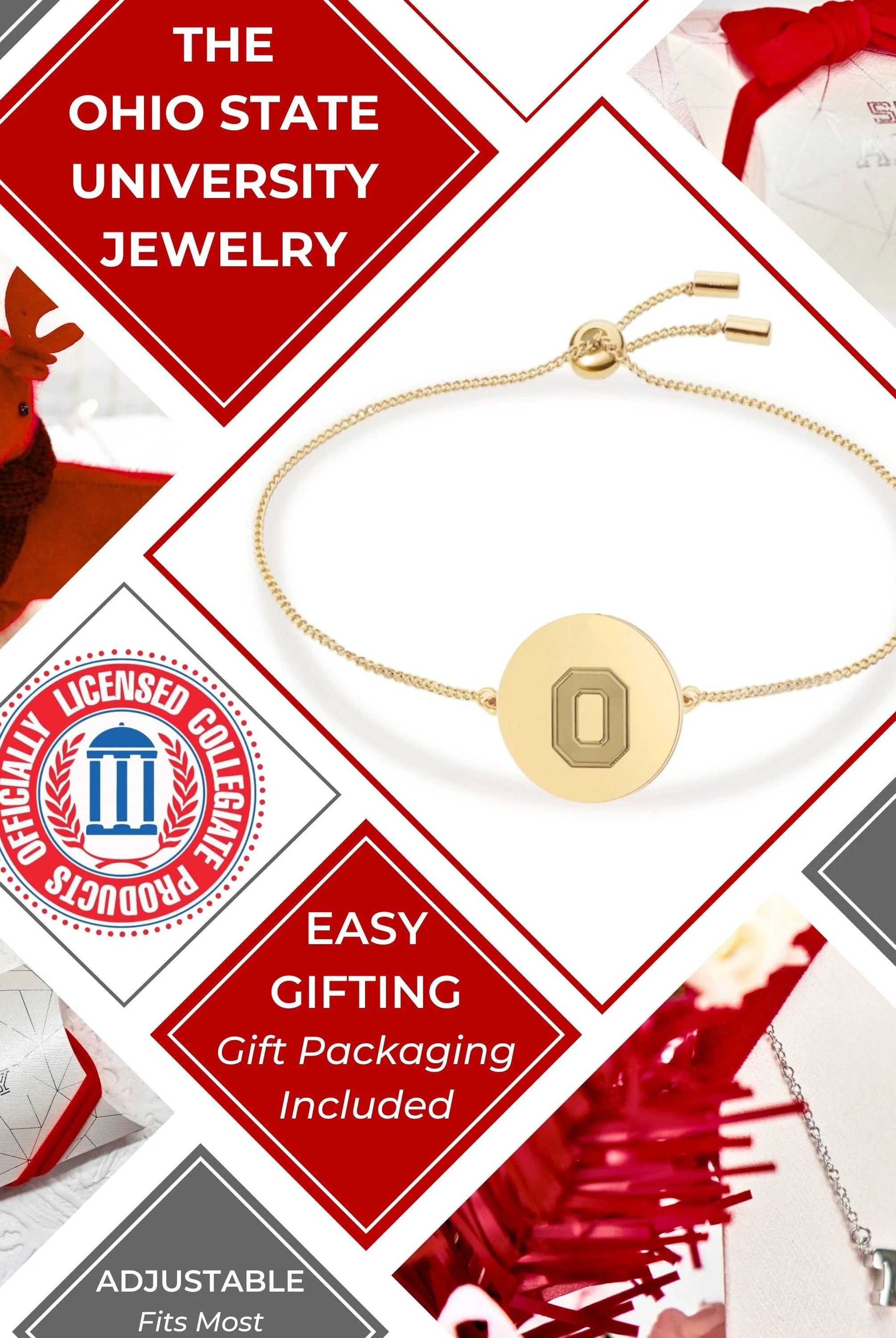Shop Ohio State Block O Bracelet- at Ruby Joy Boutique, a Women's Clothing Store in Pickerington, Ohio