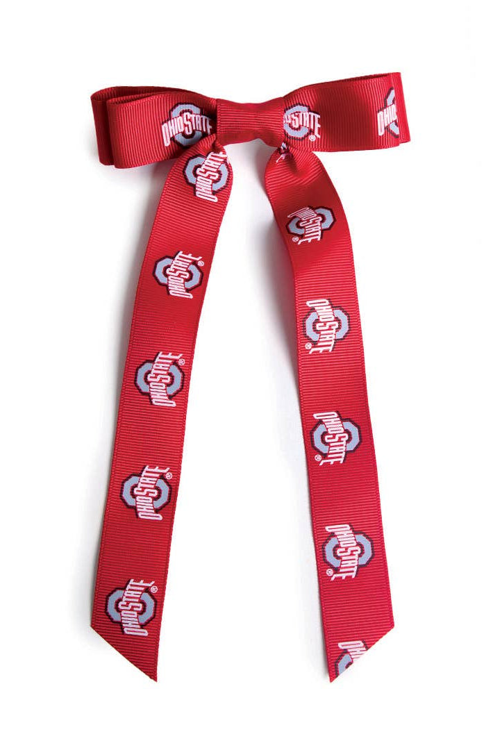 Shop Ohio State® - Bow Barrette-Hair Accessories at Ruby Joy Boutique, a Women's Clothing Store in Pickerington, Ohio
