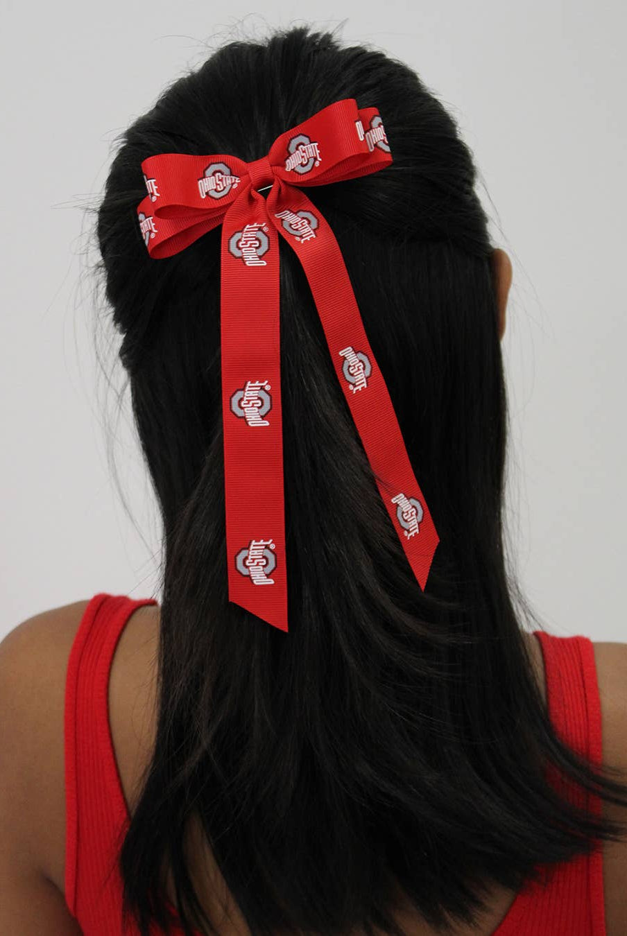 Shop Ohio State® - Bow Barrette-Hair Accessories at Ruby Joy Boutique, a Women's Clothing Store in Pickerington, Ohio