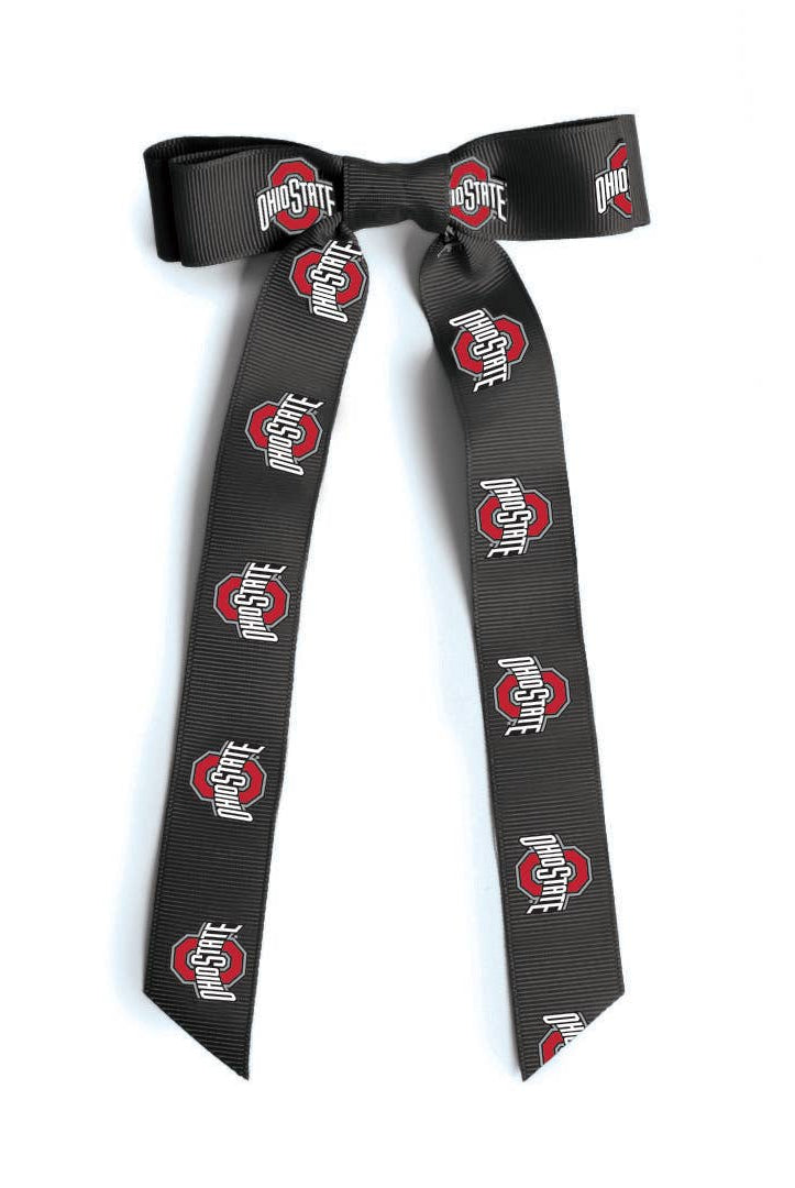 Shop Ohio State® - Bow Barrette-Hair Accessories at Ruby Joy Boutique, a Women's Clothing Store in Pickerington, Ohio