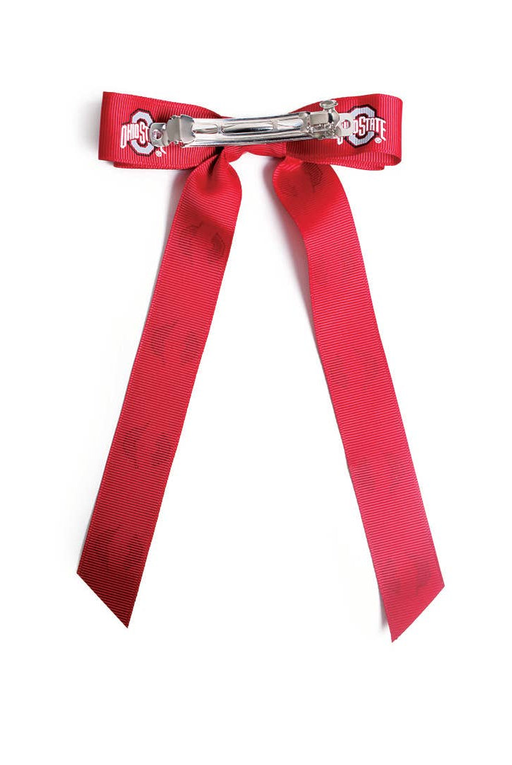 Shop Ohio State® - Bow Barrette-Hair Accessories at Ruby Joy Boutique, a Women's Clothing Store in Pickerington, Ohio