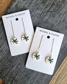 Shop Ohio State Buckeye Threader Earrings- at Ruby Joy Boutique, a Women's Clothing Store in Pickerington, Ohio