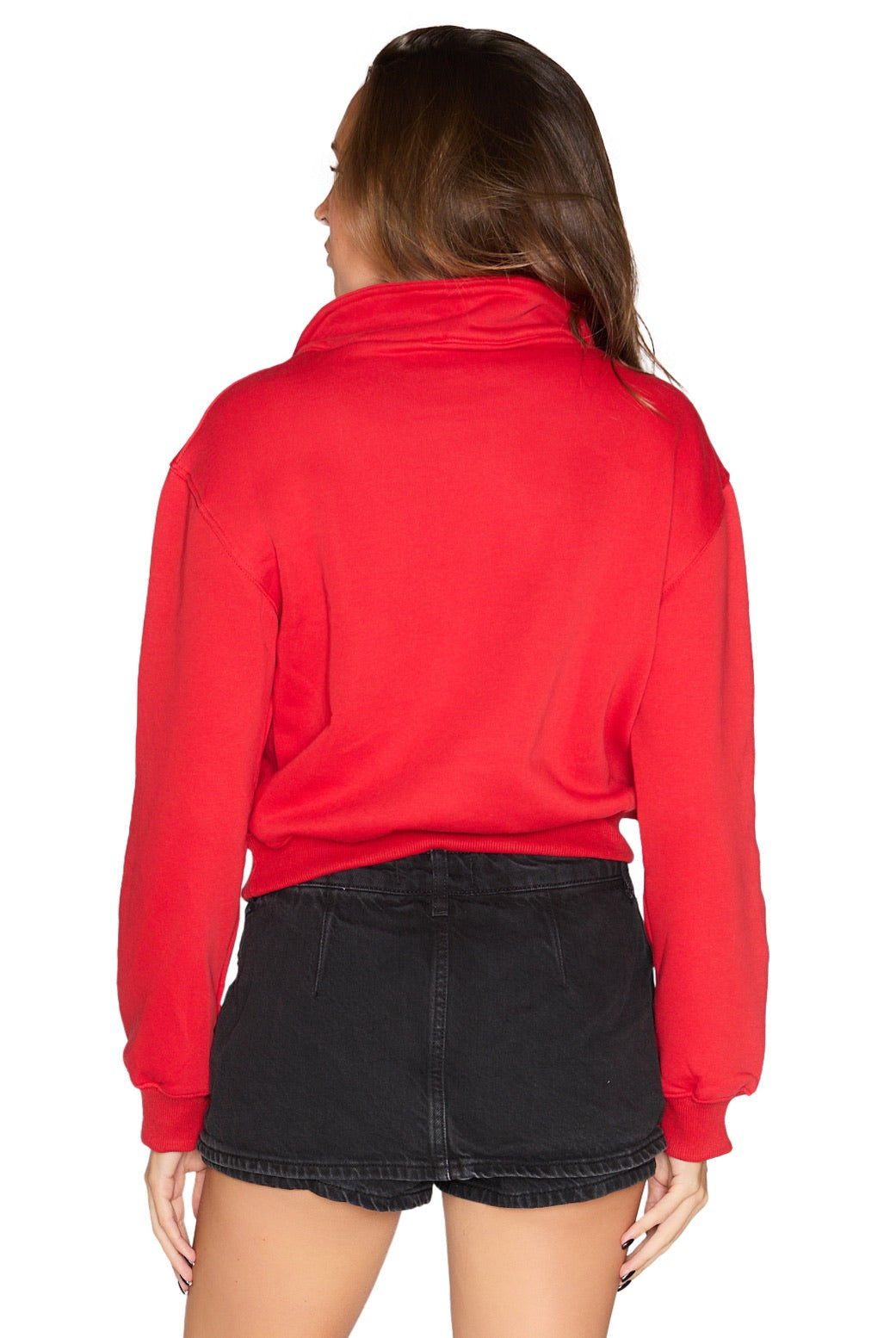 Shop Ohio State OSU Buckeyes Quarter Zip Sweatshirt- at Ruby Joy Boutique, a Women's Clothing Store in Pickerington, Ohio