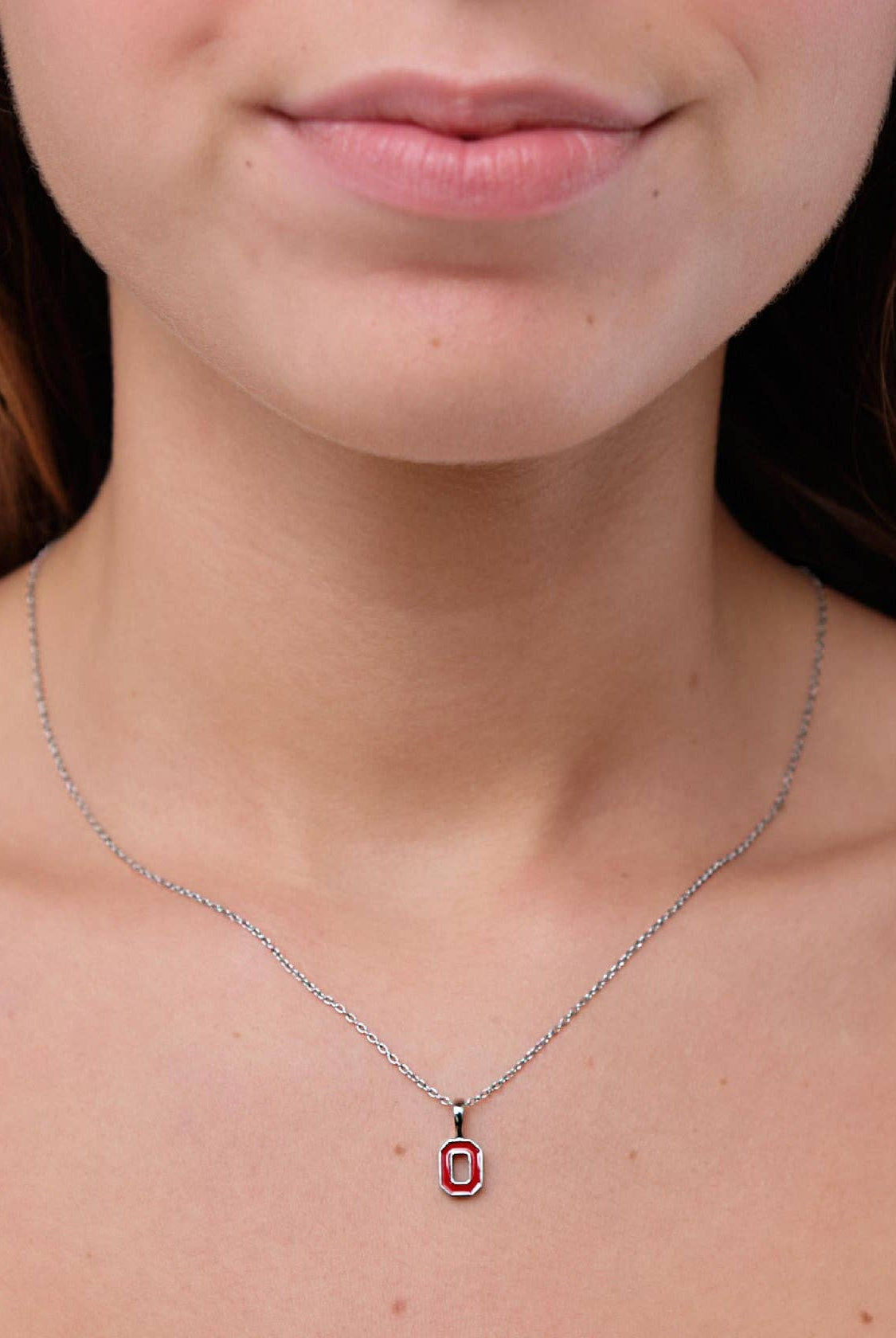 Shop Ohio State Petite Block O Necklace- at Ruby Joy Boutique, a Women's Clothing Store in Pickerington, Ohio