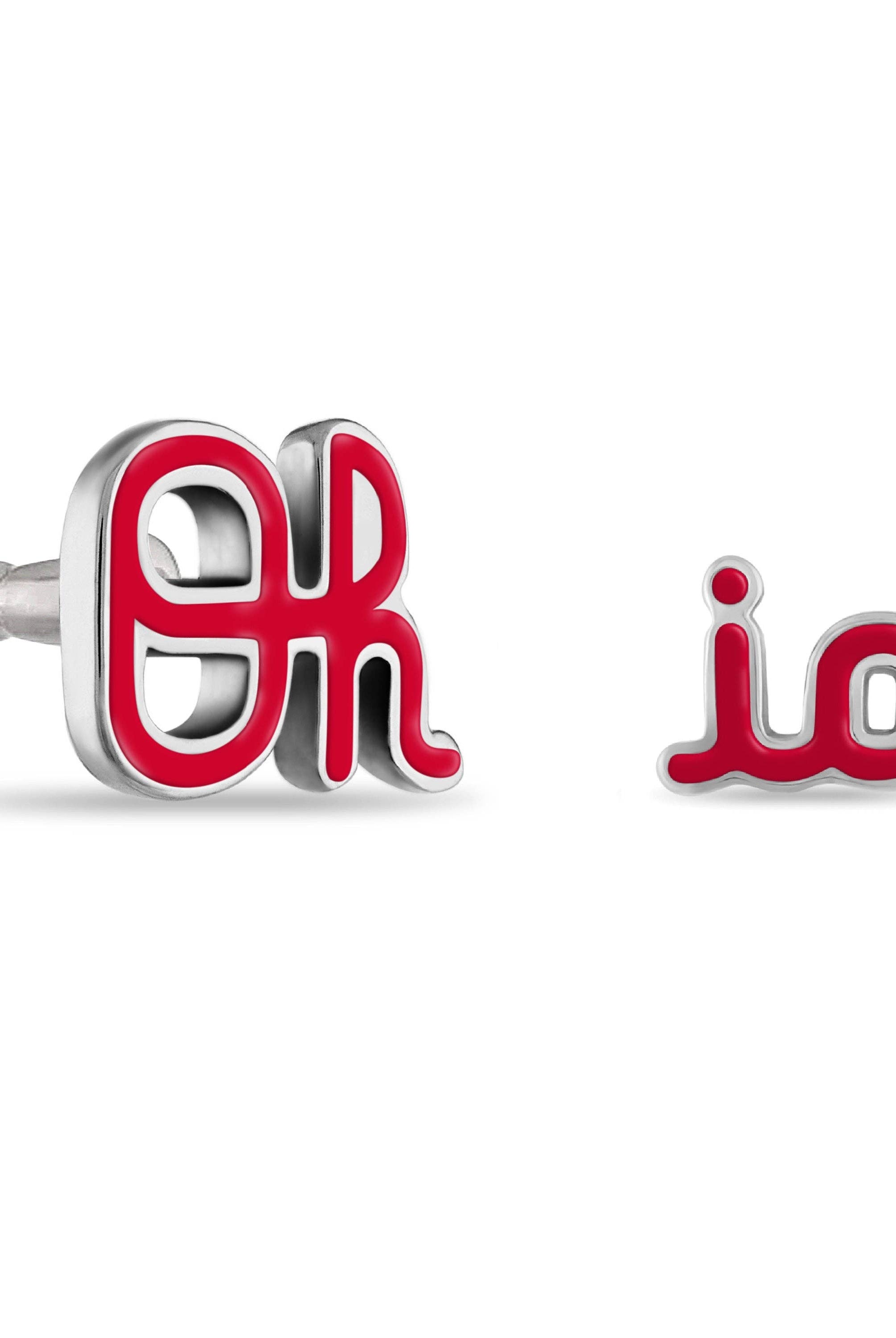 Shop Ohio State Script Oh-io Stud Earrings- at Ruby Joy Boutique, a Women's Clothing Store in Pickerington, Ohio