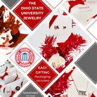 Shop Ohio State Script Oh-io Stud Earrings- at Ruby Joy Boutique, a Women's Clothing Store in Pickerington, Ohio