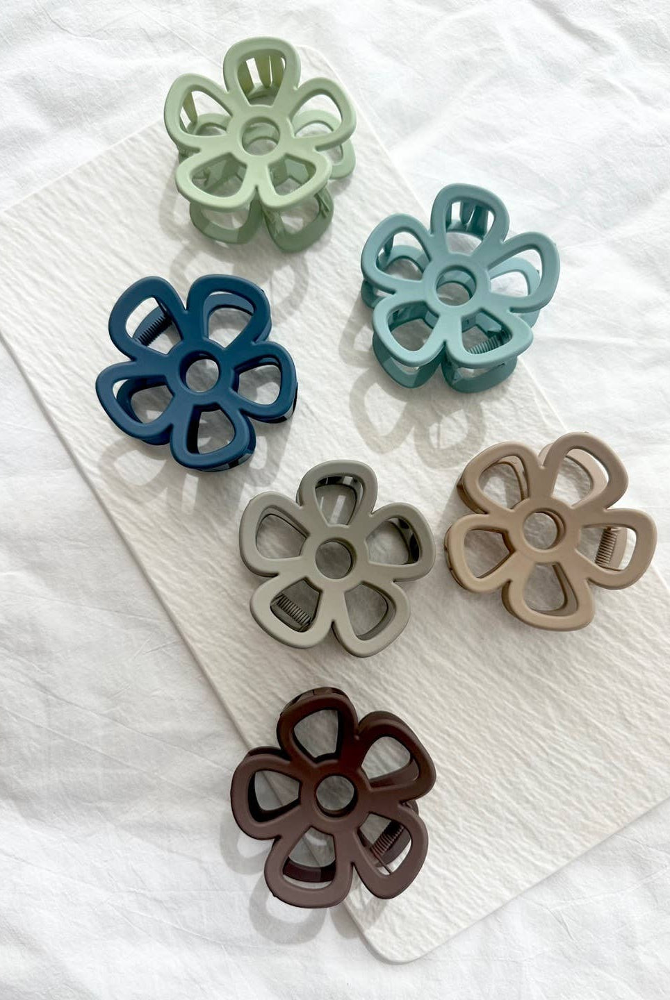 Shop Open Flower Matte Hair Clip- at Ruby Joy Boutique, a Women's Clothing Store in Pickerington, Ohio