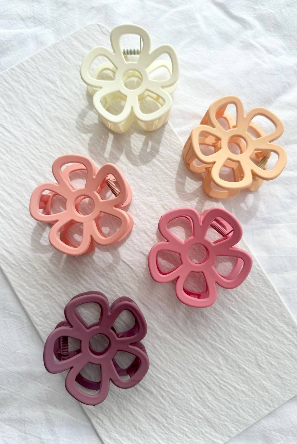 Shop Open Flower Matte Hair Clip- at Ruby Joy Boutique, a Women's Clothing Store in Pickerington, Ohio