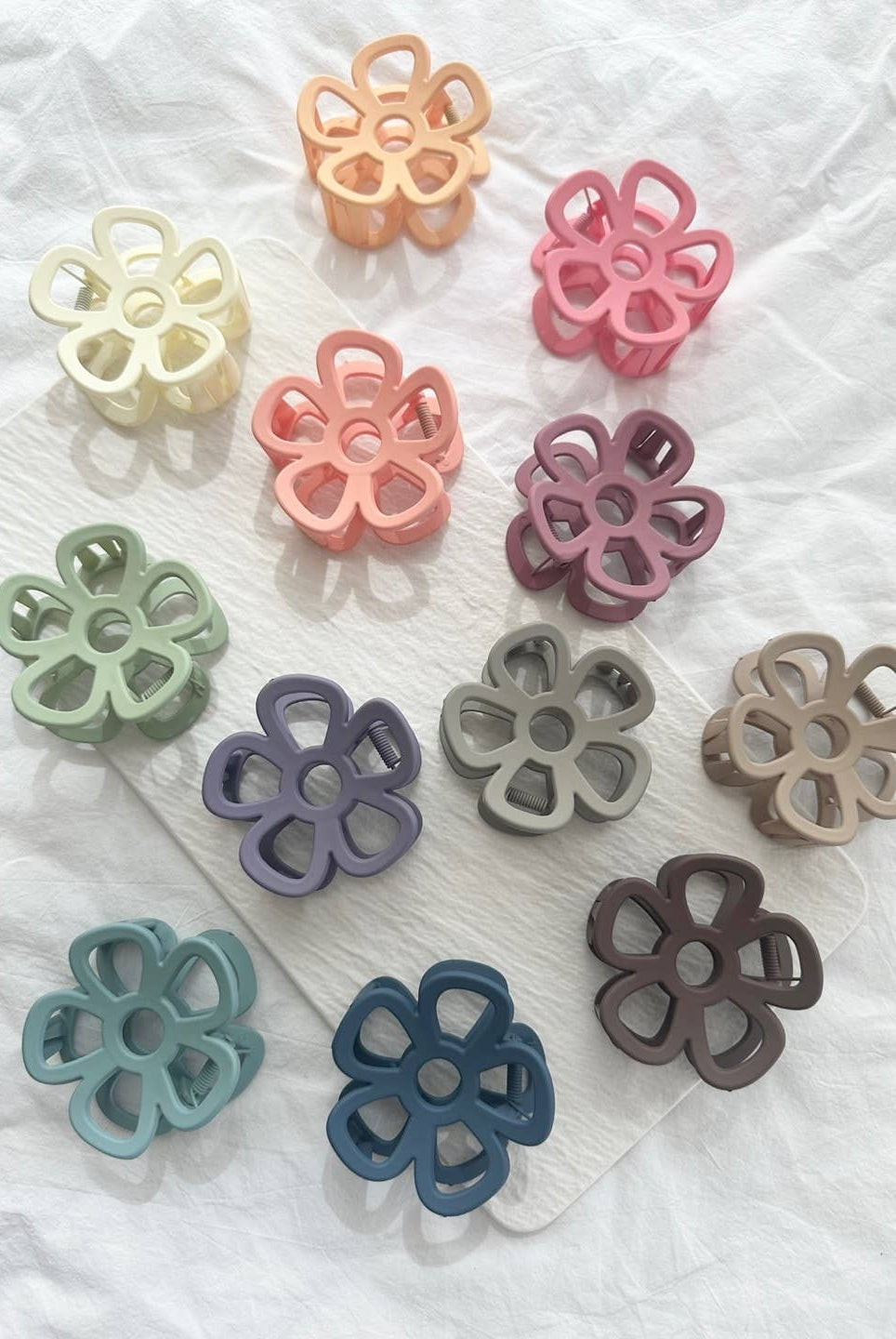 Shop Open Flower Matte Hair Clip- at Ruby Joy Boutique, a Women's Clothing Store in Pickerington, Ohio
