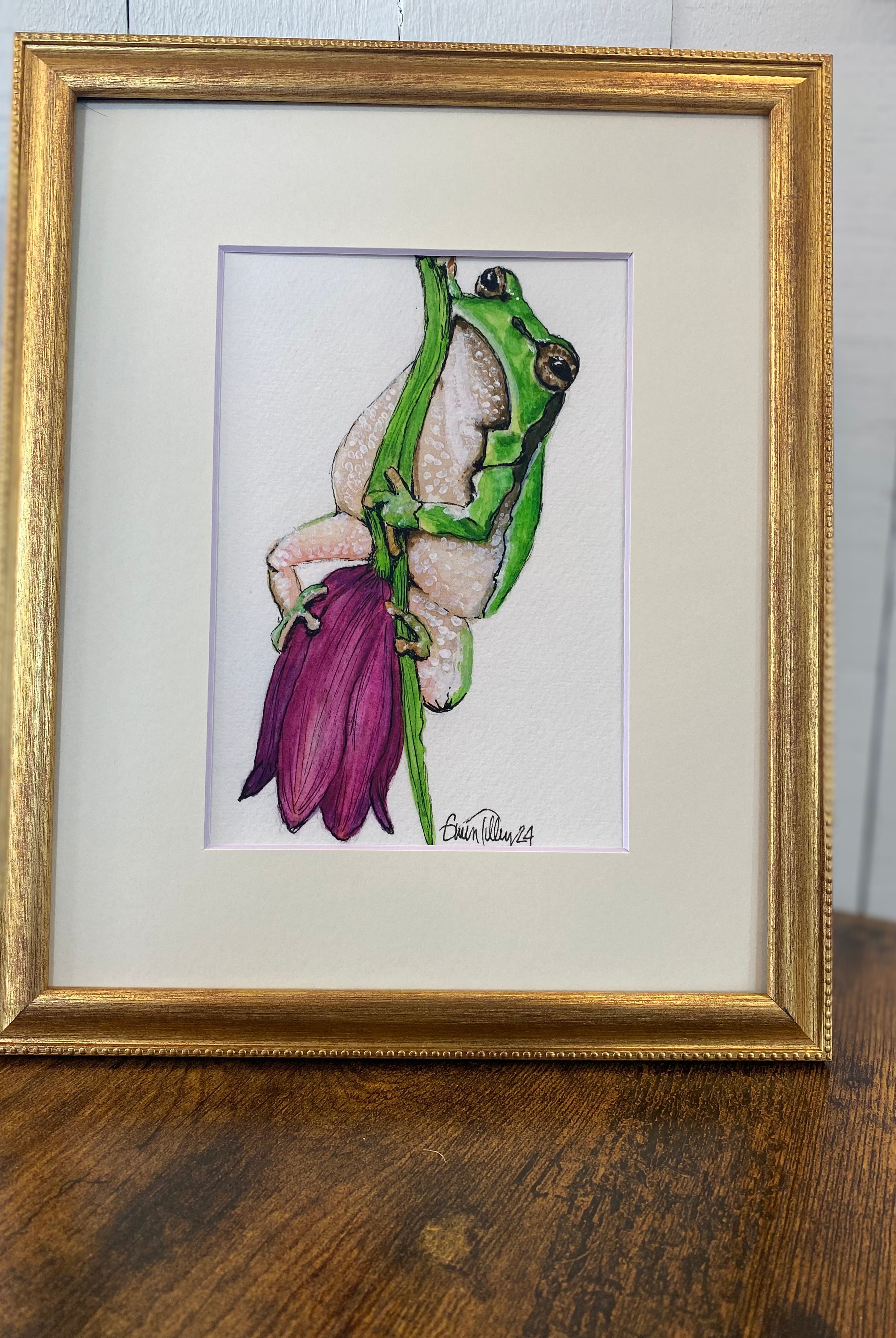 Shop Original Watercolor Prints-Hopping On a Tulip at Ruby Joy Boutique, a Women's Clothing Store in Pickerington, Ohio