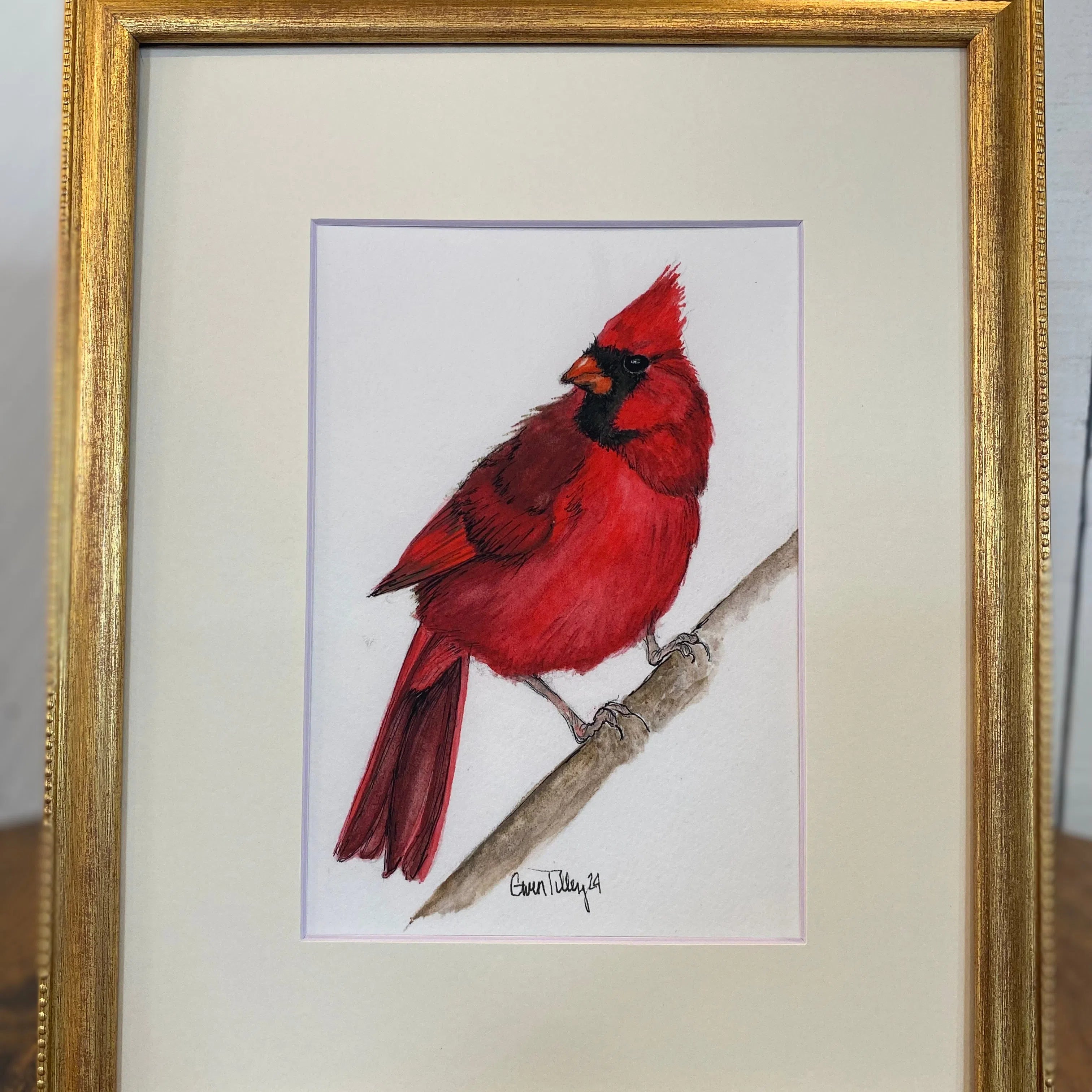Shop Original Watercolor Prints-Ohio Cardinal at Ruby Joy Boutique, a Women's Clothing Store in Pickerington, Ohio