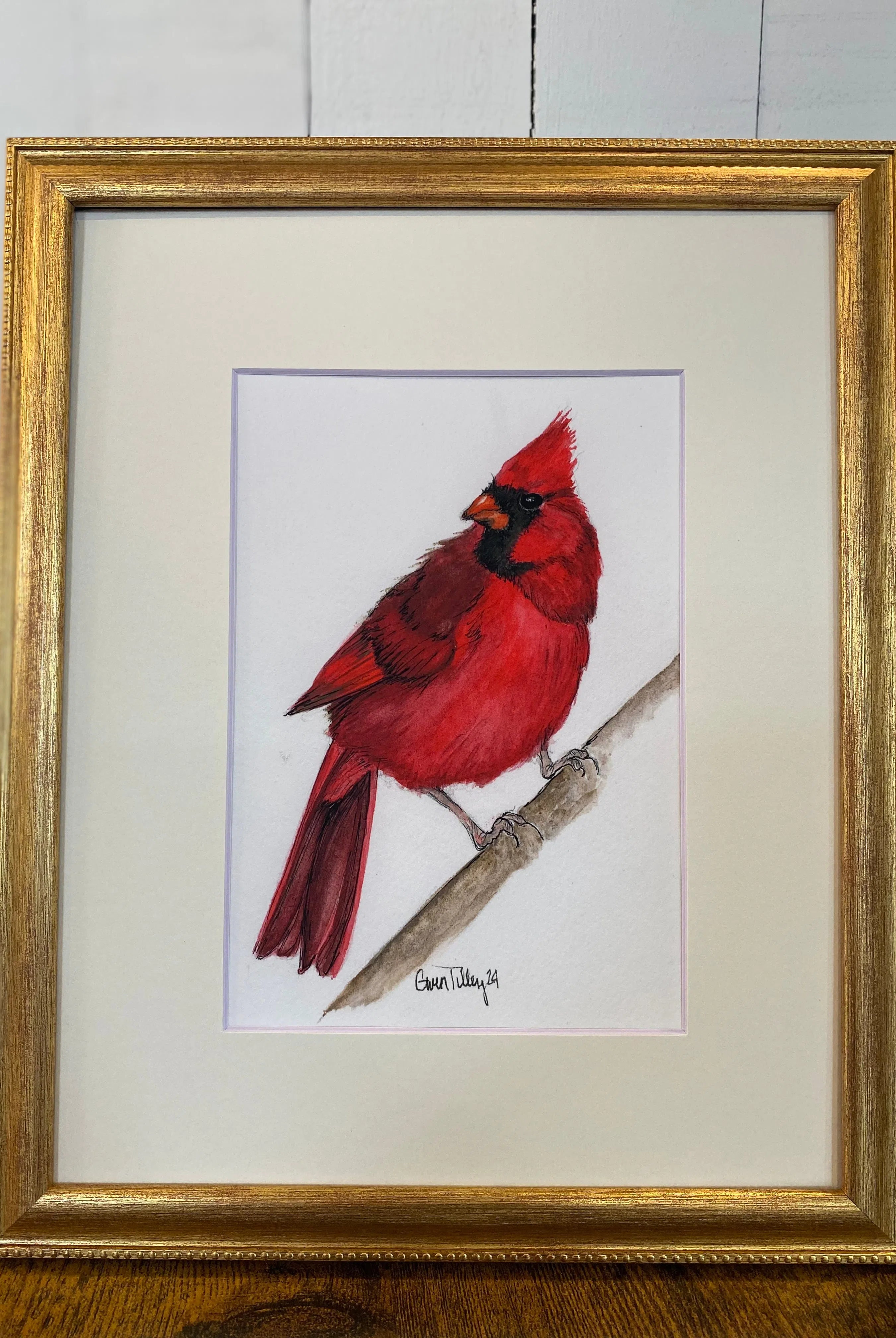 Shop Original Watercolor Prints-Ohio Cardinal at Ruby Joy Boutique, a Women's Clothing Store in Pickerington, Ohio