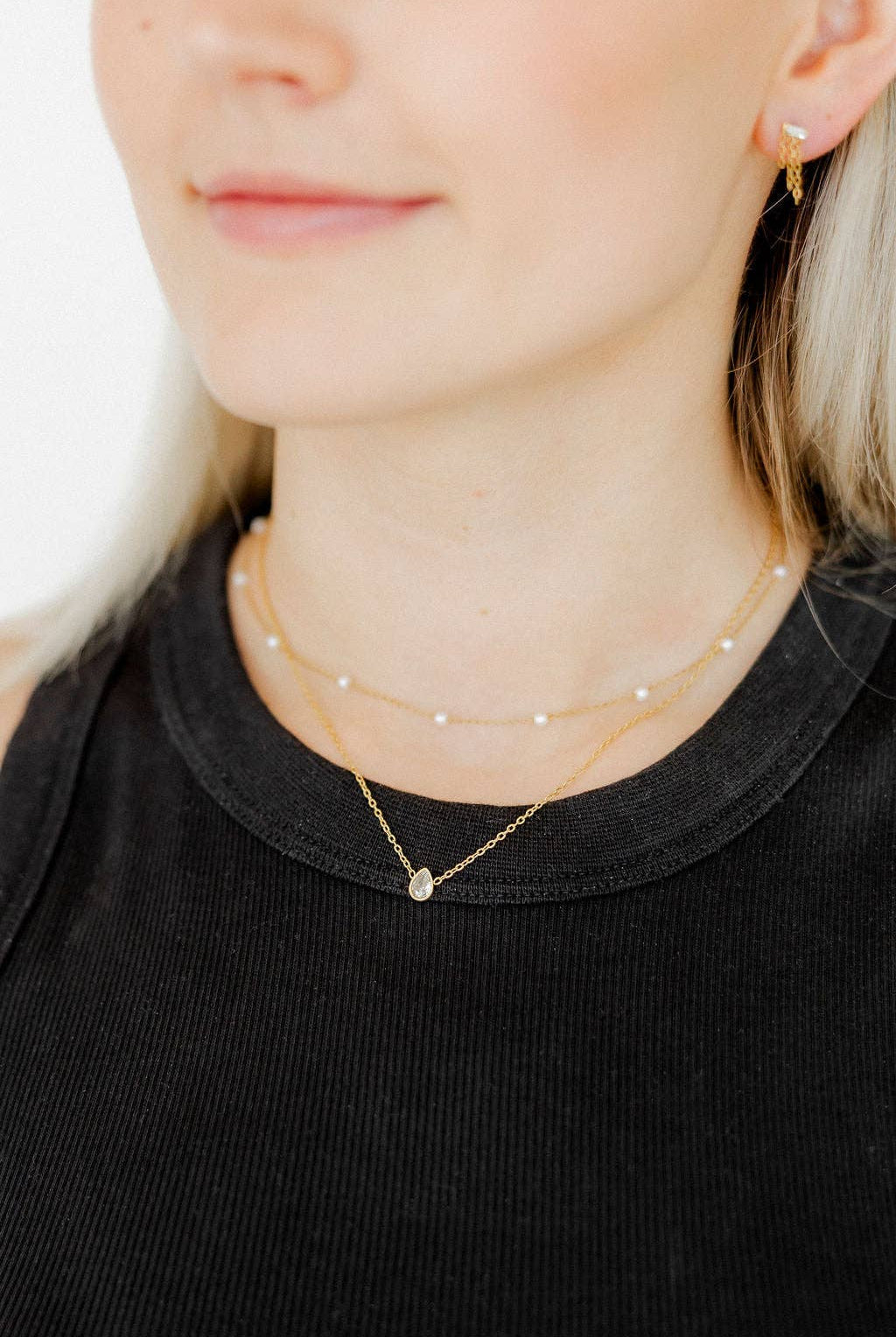 Shop Paloma Pear Drop Necklace- at Ruby Joy Boutique, a Women's Clothing Store in Pickerington, Ohio