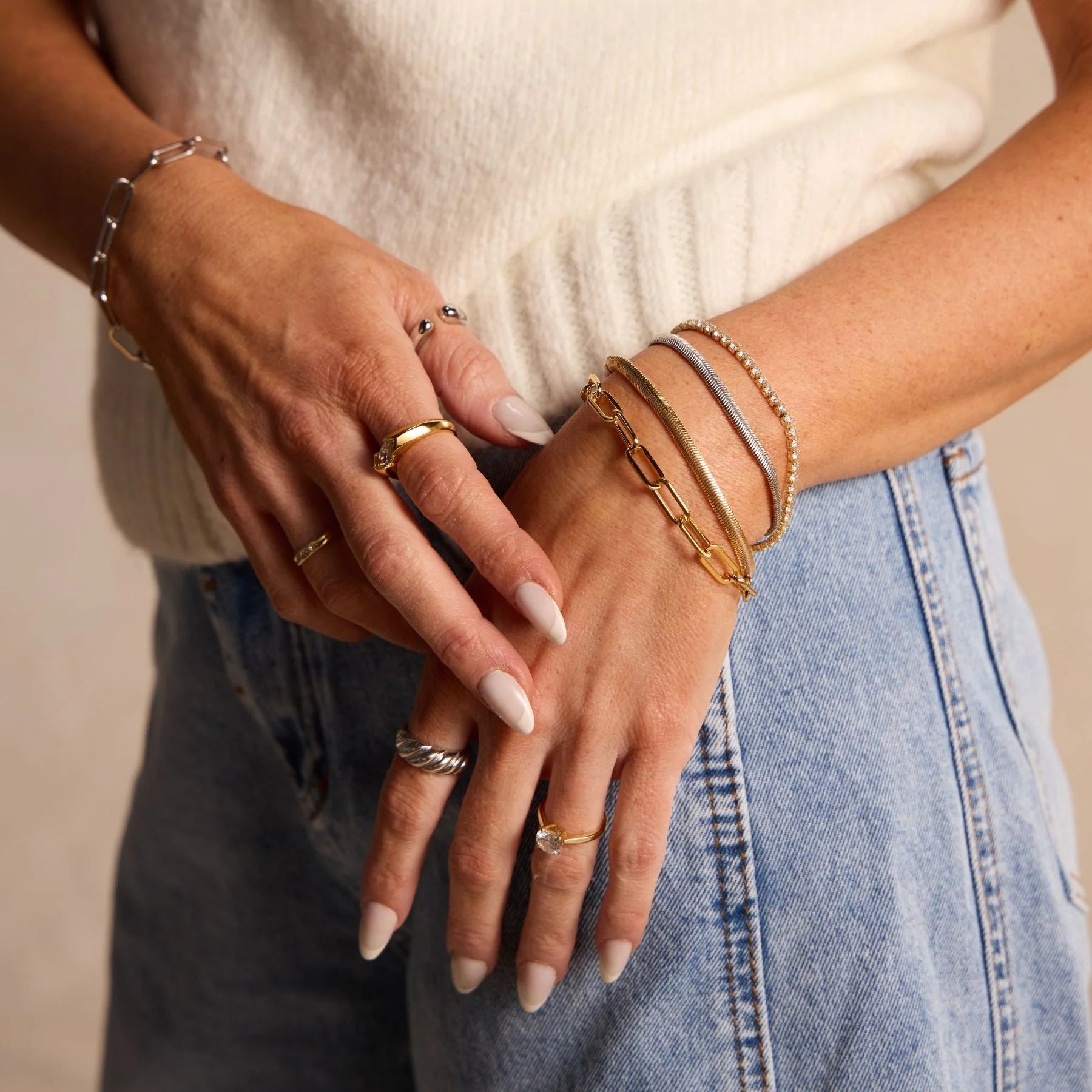 Shop Paper Clip Chain Bracelet - Gold- at Ruby Joy Boutique, a Women's Clothing Store in Pickerington, Ohio