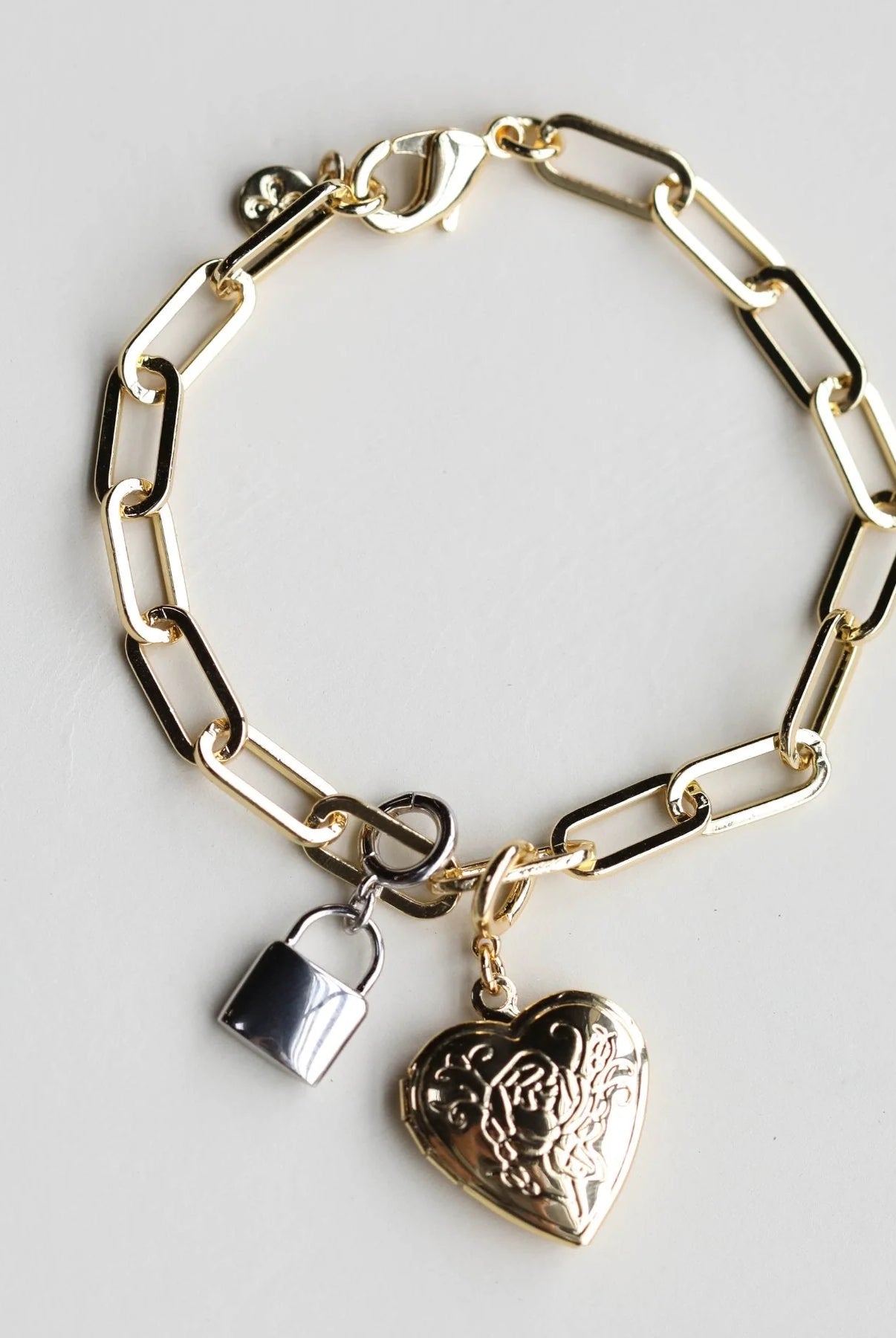 Shop Paper Clip Chain Bracelet - Gold- at Ruby Joy Boutique, a Women's Clothing Store in Pickerington, Ohio