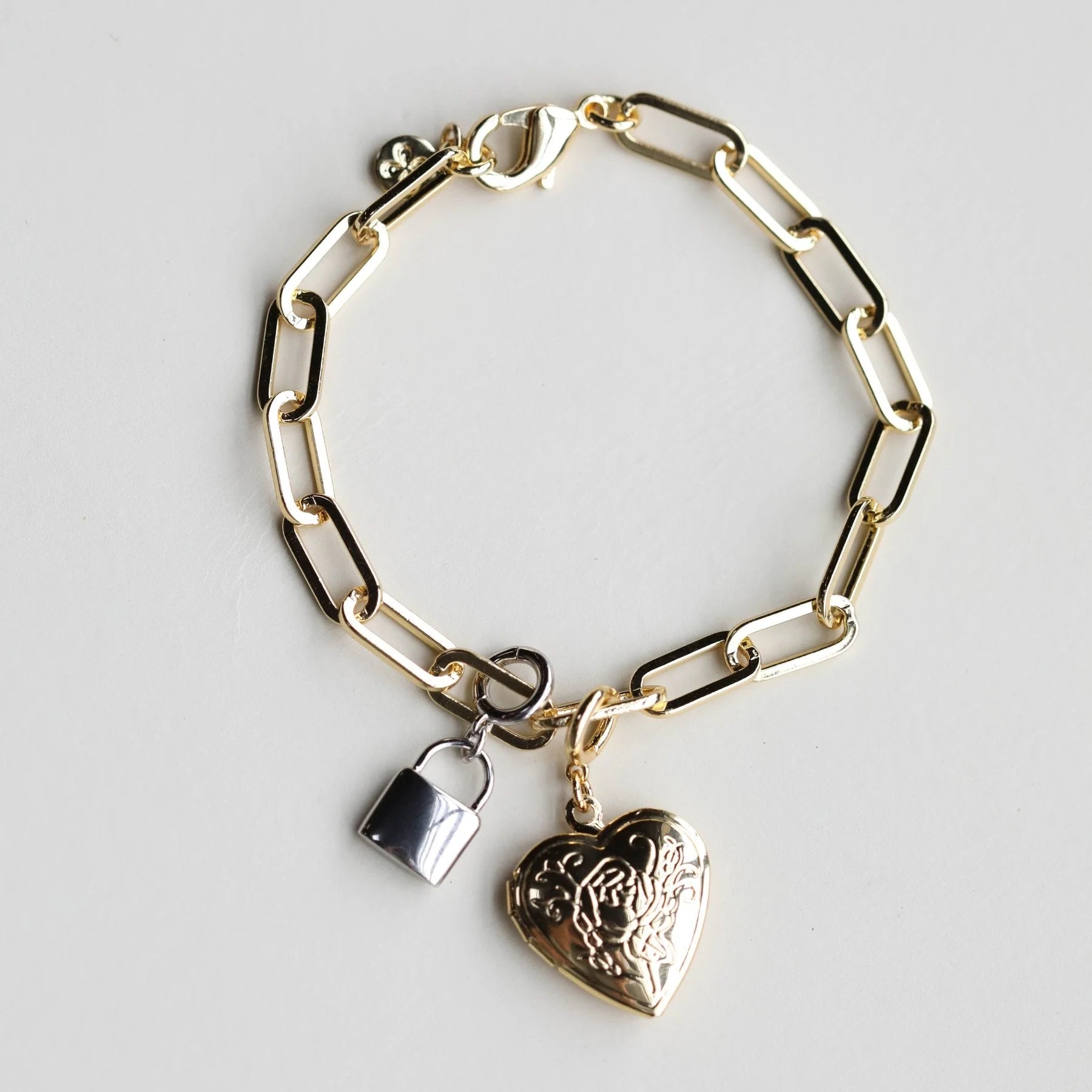 Shop Paper Clip Chain Bracelet - Gold- at Ruby Joy Boutique, a Women's Clothing Store in Pickerington, Ohio