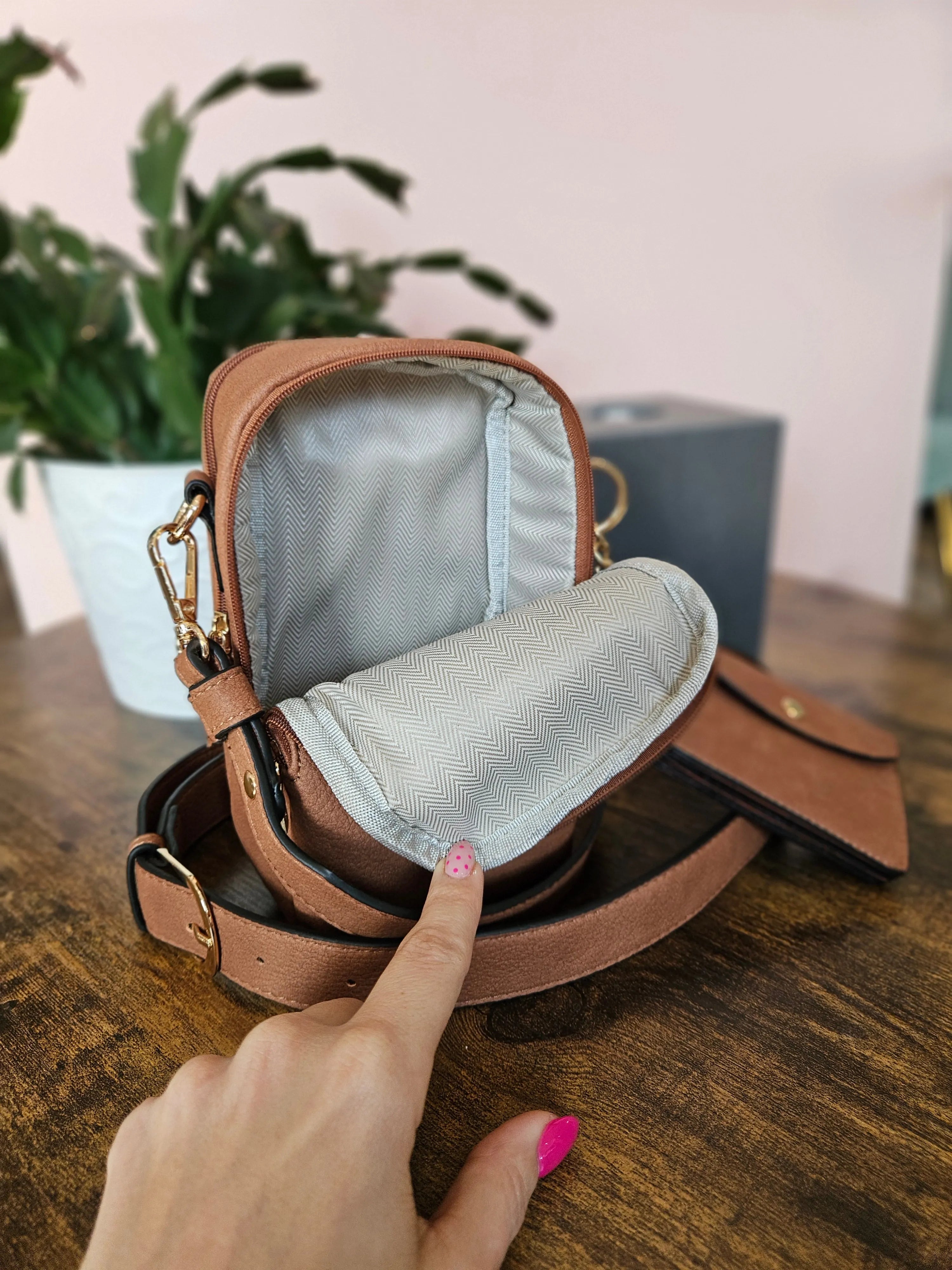 Shop Parker Crossbody 2-in-1 Purse | Brown- at Ruby Joy Boutique, a Women's Clothing Store in Pickerington, Ohio