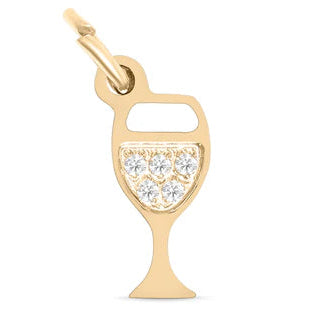 Shop Pave Wine Glass Charm- at Ruby Joy Boutique, a Women's Clothing Store in Pickerington, Ohio