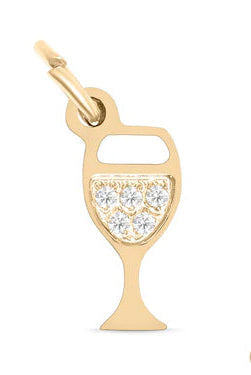 Shop Pave Wine Glass Charm- at Ruby Joy Boutique, a Women's Clothing Store in Pickerington, Ohio