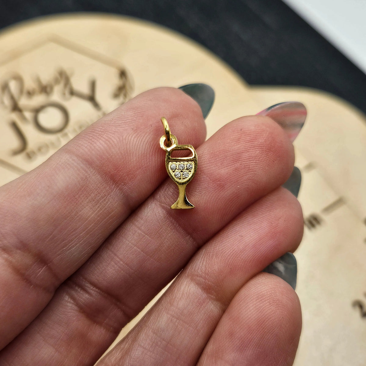 Shop Pave Wine Glass Charm- at Ruby Joy Boutique, a Women's Clothing Store in Pickerington, Ohio