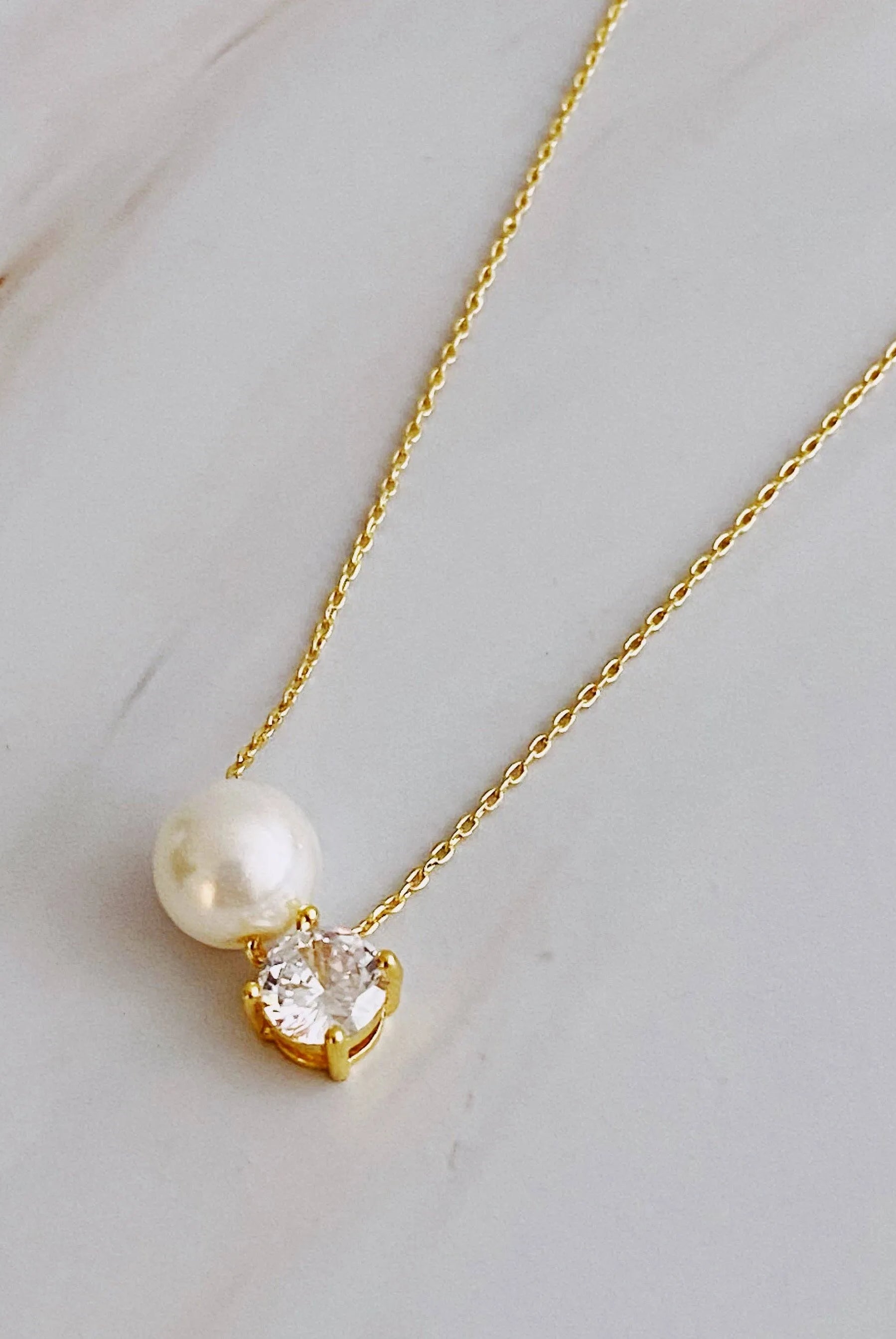 Shop Pearl And Sparkle Duo Necklace- at Ruby Joy Boutique, a Women's Clothing Store in Pickerington, Ohio