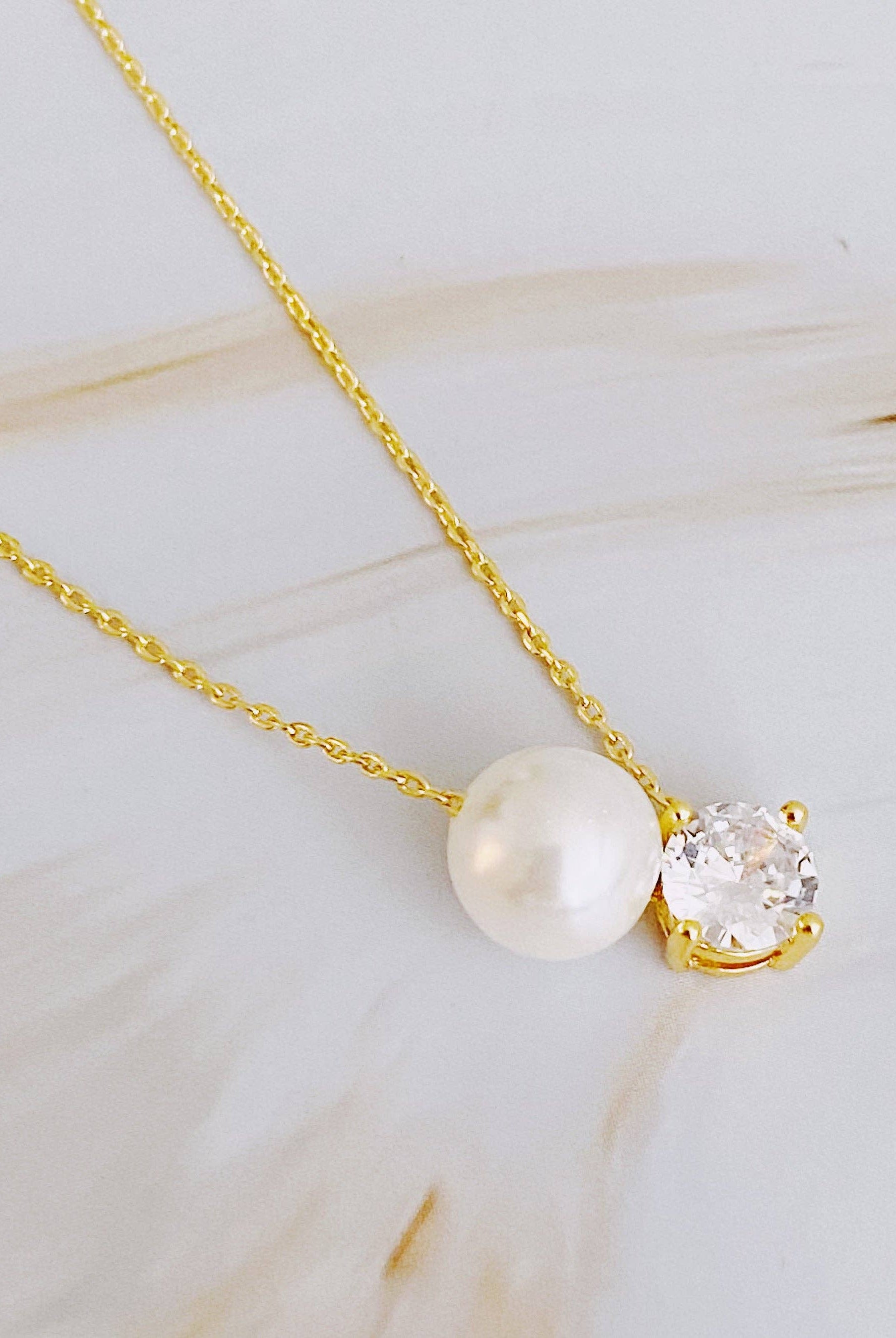 Shop Pearl And Sparkle Duo Necklace- at Ruby Joy Boutique, a Women's Clothing Store in Pickerington, Ohio