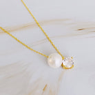 Shop Pearl And Sparkle Duo Necklace- at Ruby Joy Boutique, a Women's Clothing Store in Pickerington, Ohio