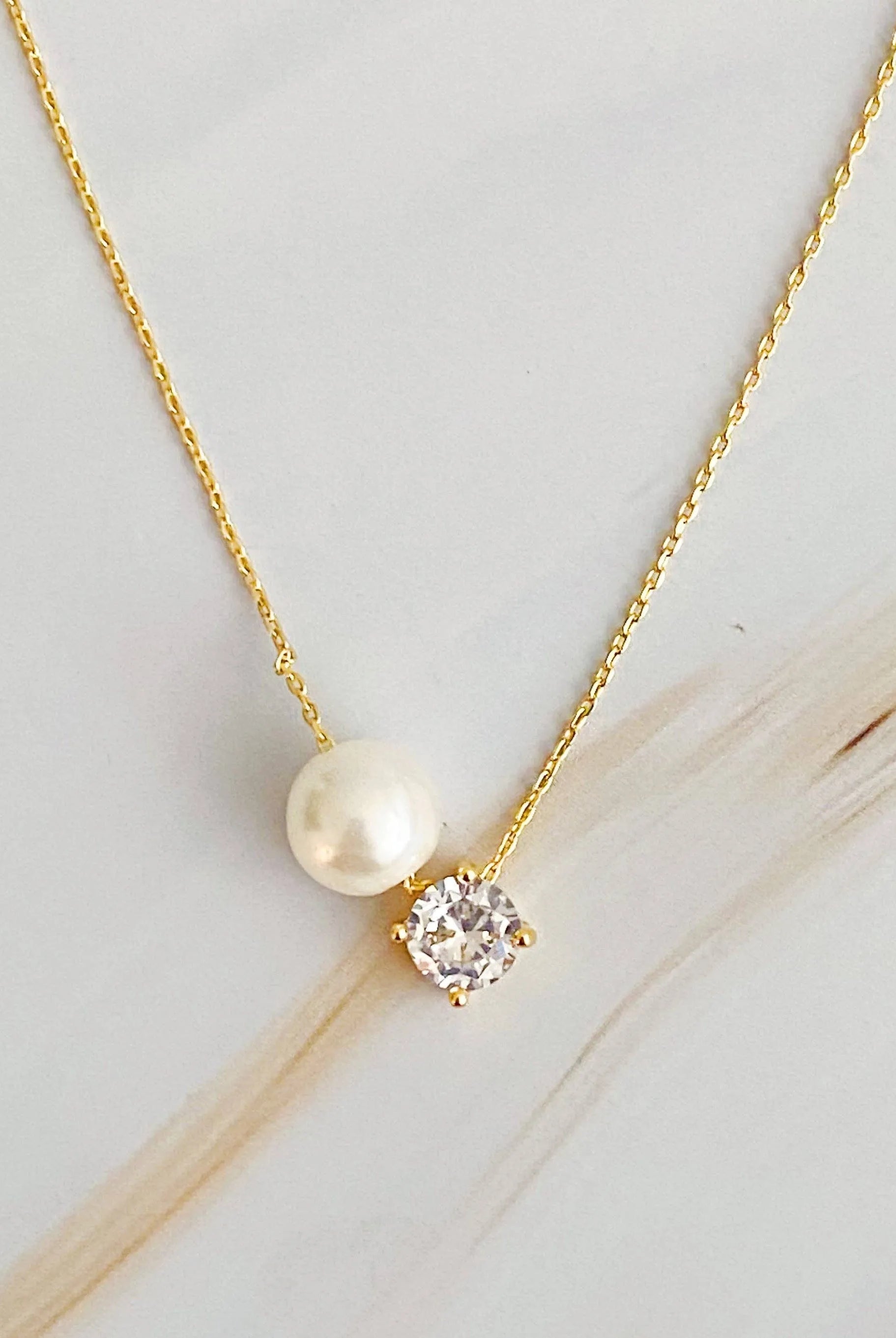 Shop Pearl And Sparkle Duo Necklace- at Ruby Joy Boutique, a Women's Clothing Store in Pickerington, Ohio