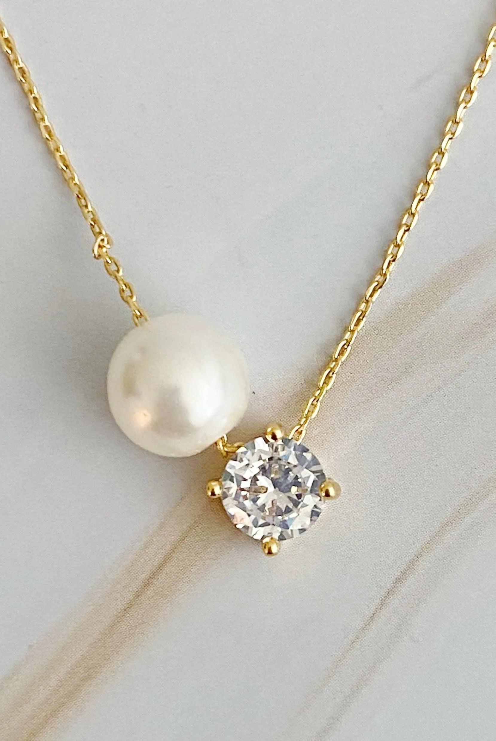 Shop Pearl And Sparkle Duo Necklace- at Ruby Joy Boutique, a Women's Clothing Store in Pickerington, Ohio