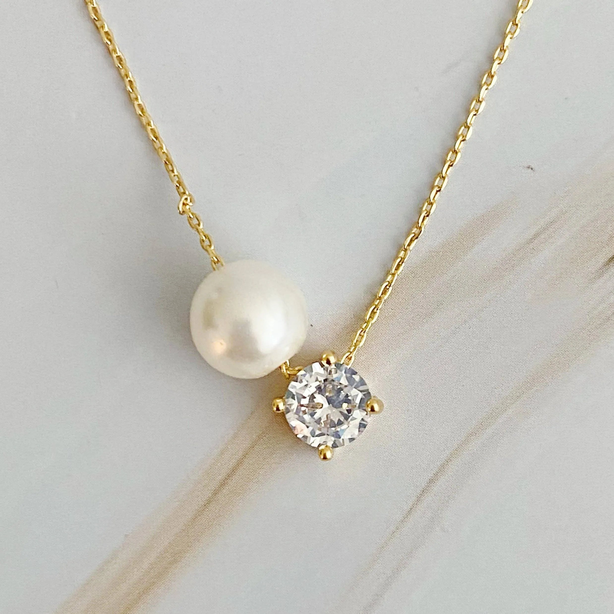 Shop Pearl And Sparkle Duo Necklace- at Ruby Joy Boutique, a Women's Clothing Store in Pickerington, Ohio
