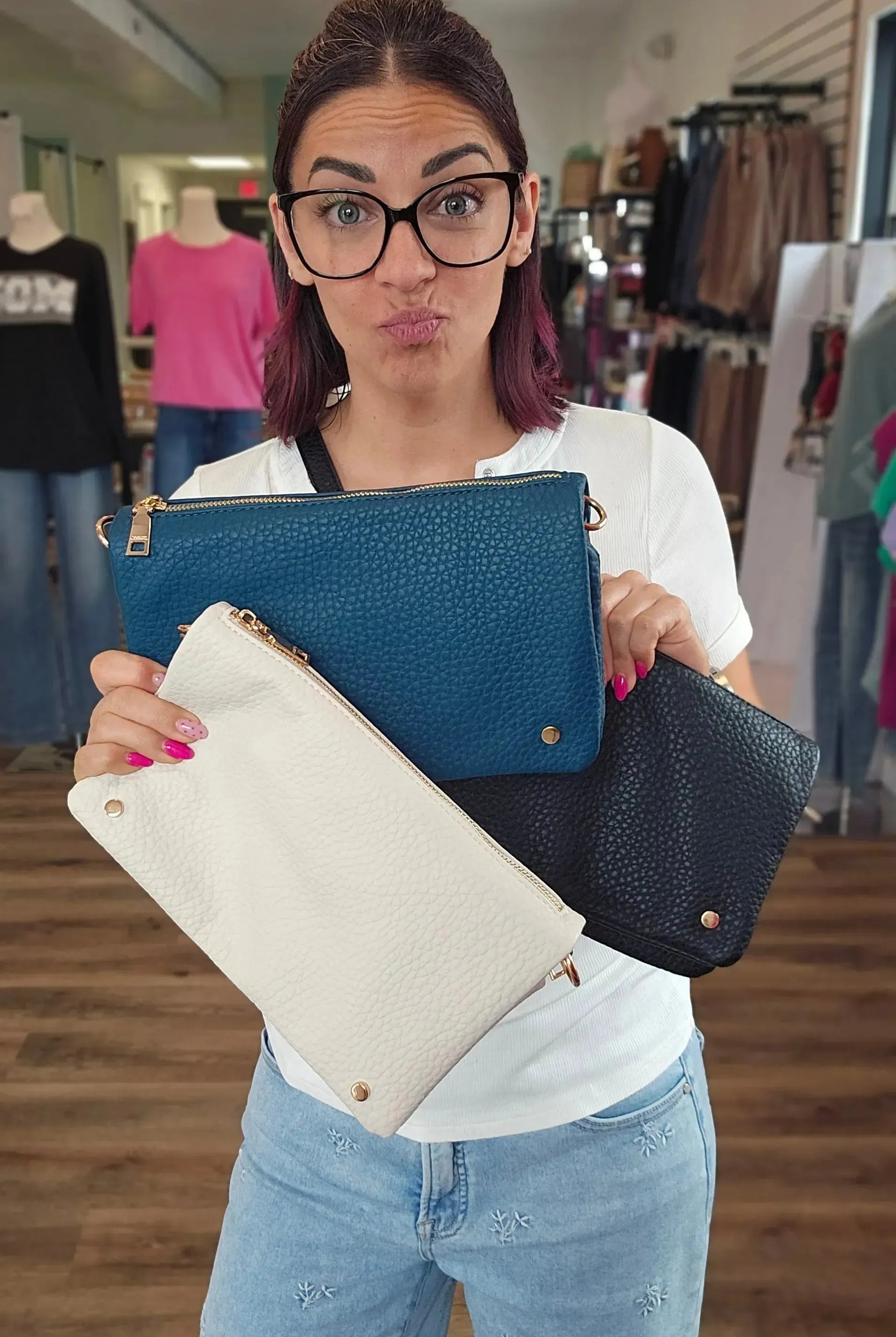 Shop Phiona Studded Crossbody | Black- at Ruby Joy Boutique, a Women's Clothing Store in Pickerington, Ohio
