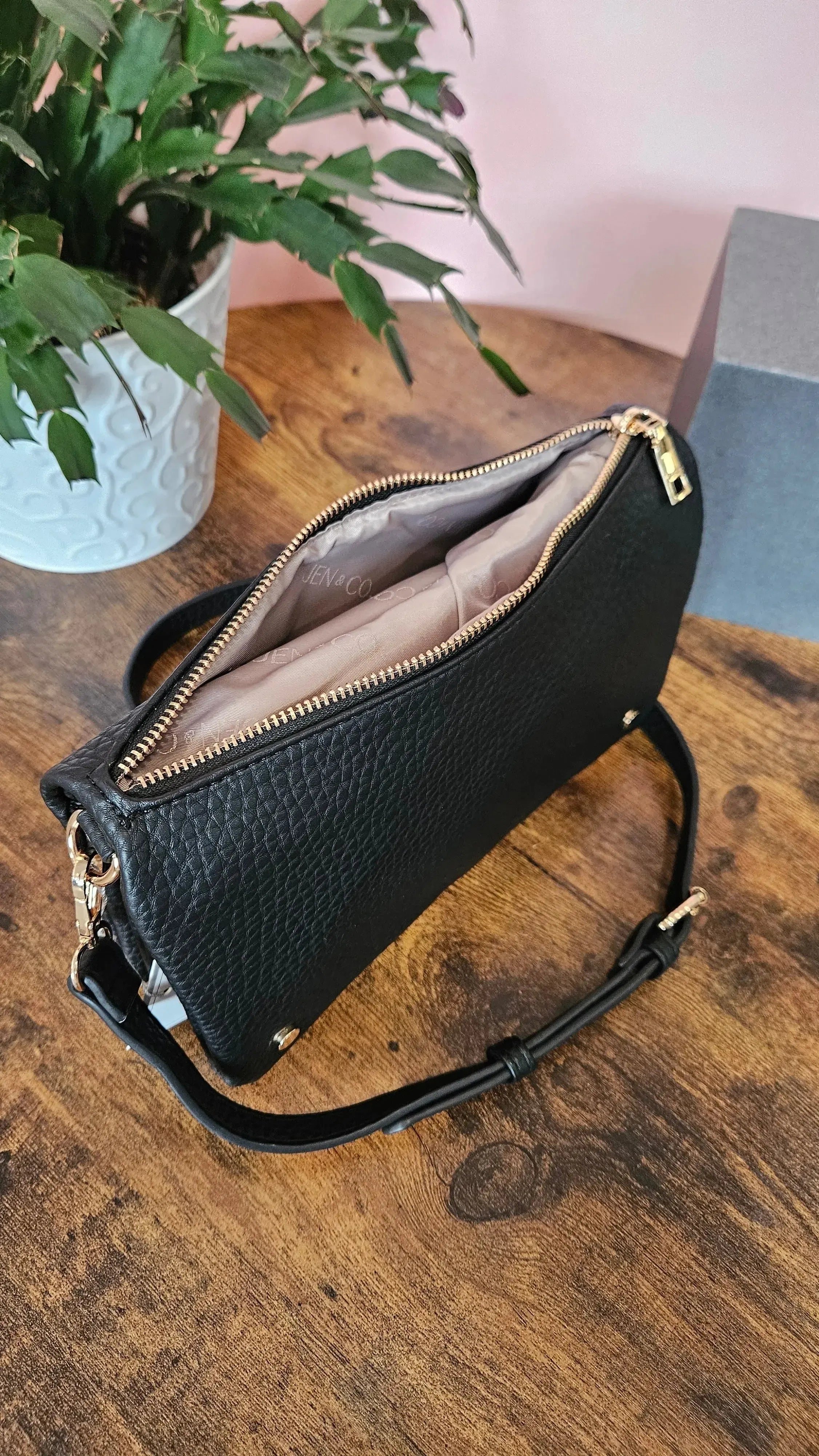 Shop Phiona Studded Crossbody | Black- at Ruby Joy Boutique, a Women's Clothing Store in Pickerington, Ohio