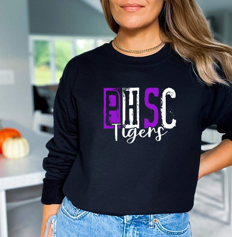 Shop Pickerington Stamped School Letters-Graphic Tee at Ruby Joy Boutique, a Women's Clothing Store in Pickerington, Ohio