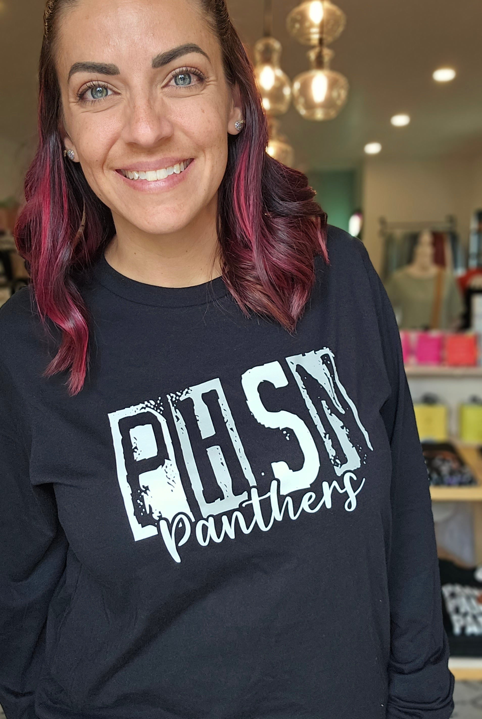 Shop Pickerington Stamped School Letters-Graphic Tee at Ruby Joy Boutique, a Women's Clothing Store in Pickerington, Ohio