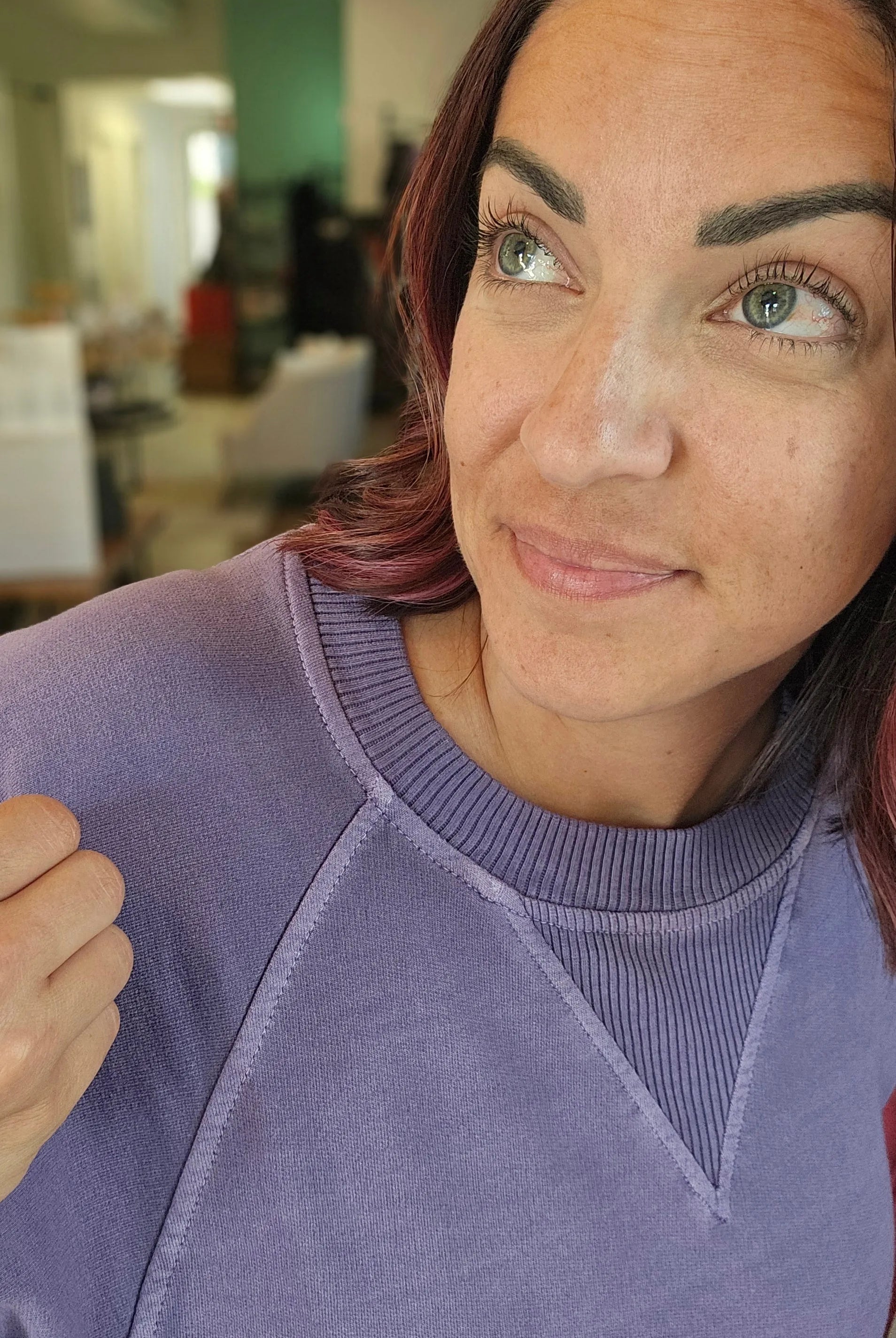 Shop Pigment Dyed Pullover with Pockets - Lilac- at Ruby Joy Boutique, a Women's Clothing Store in Pickerington, Ohio