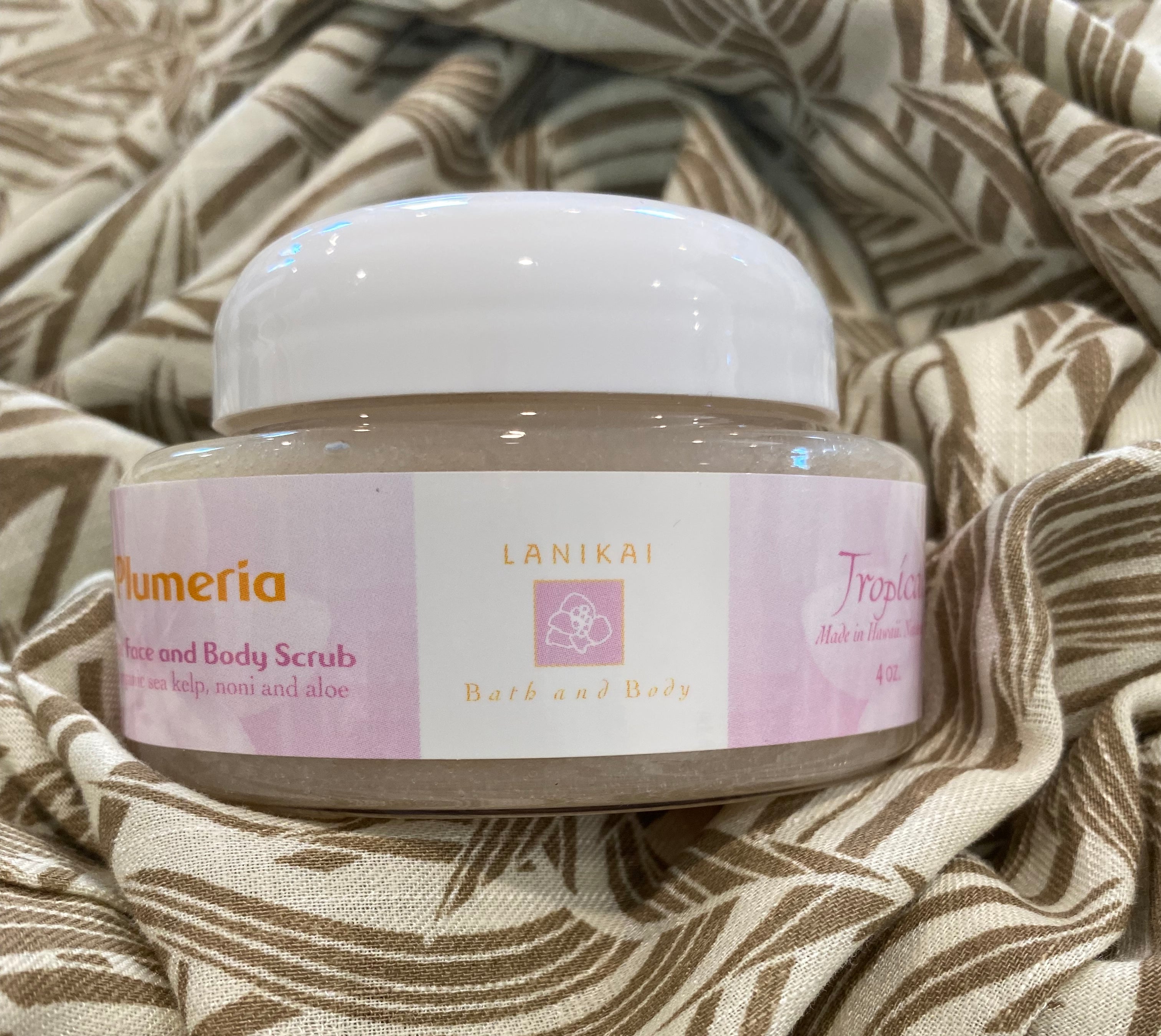 Shop Plumeria Hawaiian Cane Sugar Body Scrub- at Ruby Joy Boutique, a Women's Clothing Store in Pickerington, Ohio