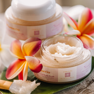 Shop Plumeria Hawaiian Cane Sugar Body Scrub- at Ruby Joy Boutique, a Women's Clothing Store in Pickerington, Ohio