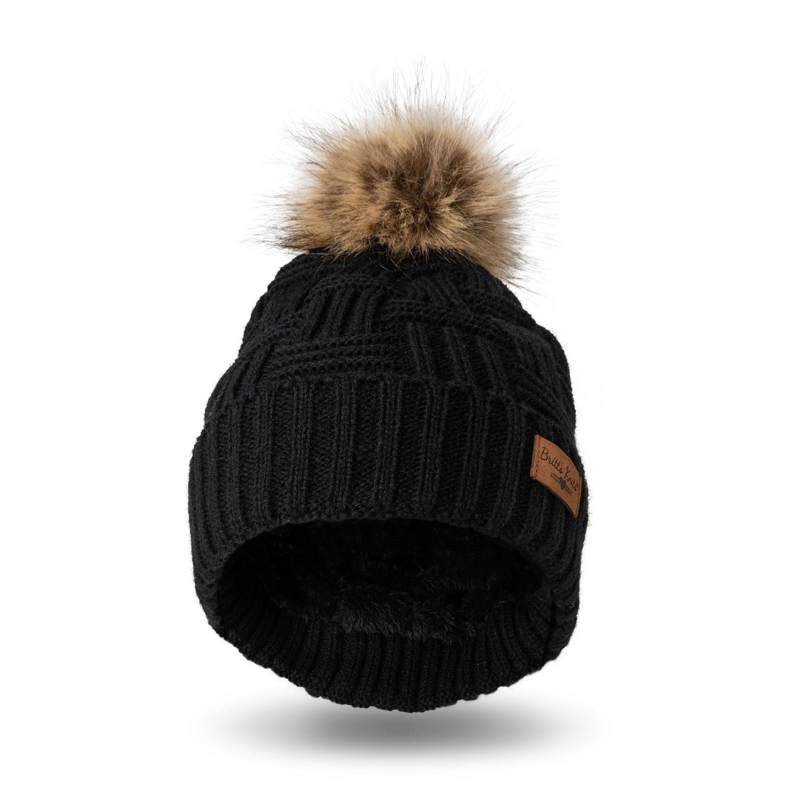 Shop Plush Lined Knit Pom Hat-Winter Hat at Ruby Joy Boutique, a Women's Clothing Store in Pickerington, Ohio