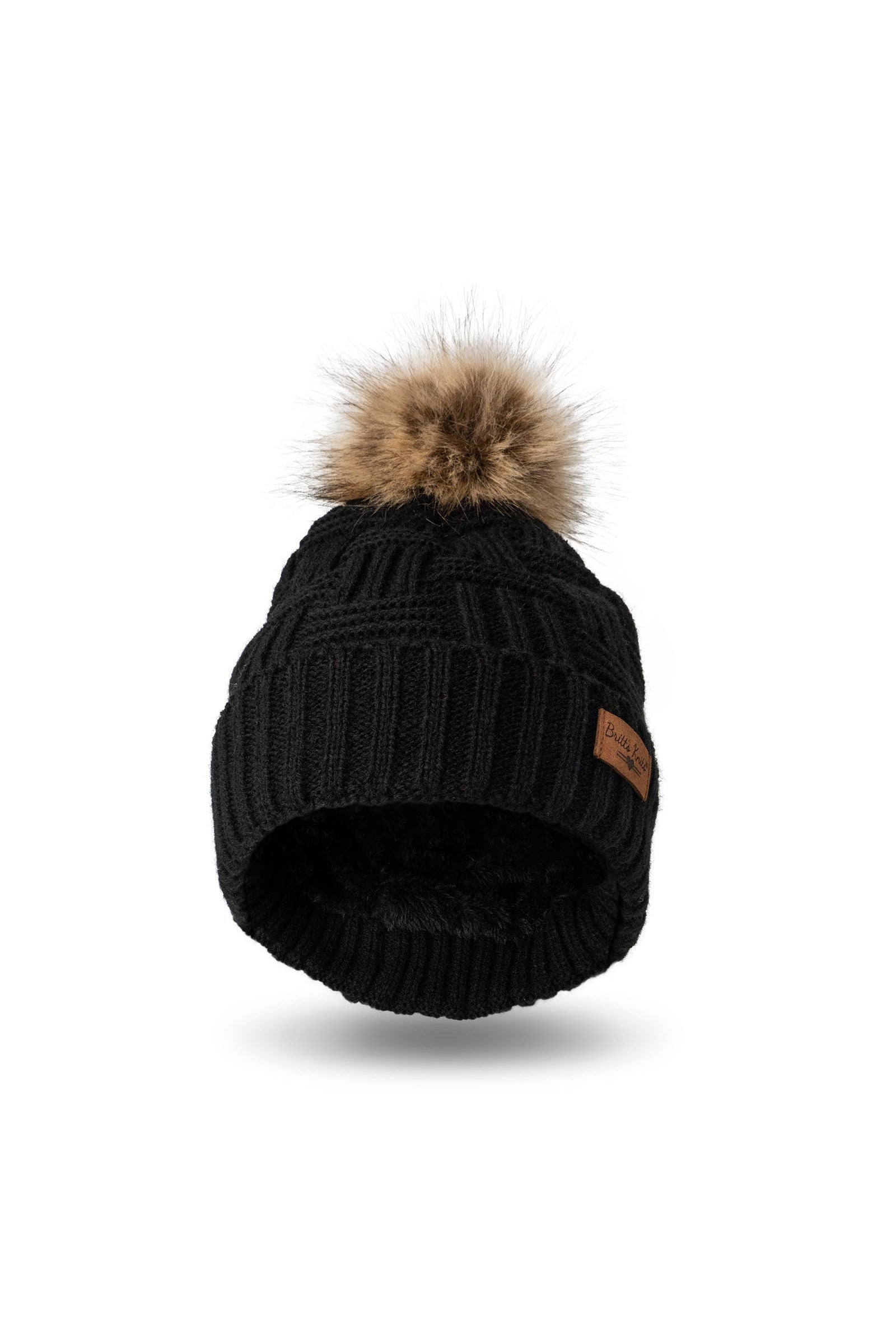 Shop Plush Lined Knit Pom Hat-Winter Hat at Ruby Joy Boutique, a Women's Clothing Store in Pickerington, Ohio