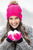 Shop Plush Lined Knit Pom Hat-Winter Hat at Ruby Joy Boutique, a Women's Clothing Store in Pickerington, Ohio