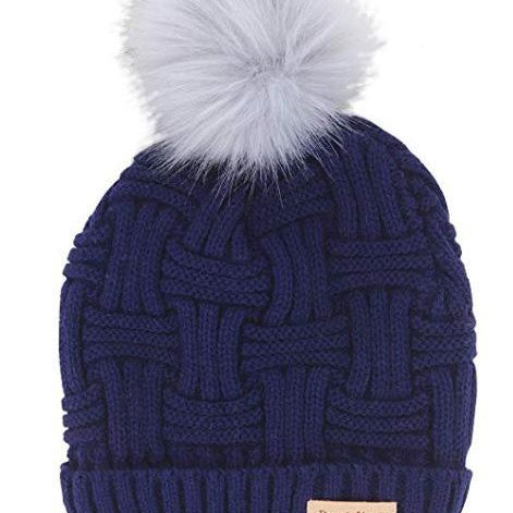 Shop Plush Lined Pom Hat-Winter Hat at Ruby Joy Boutique, a Women's Clothing Store in Pickerington, Ohio