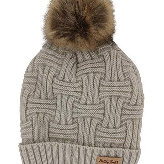 Shop Plush Lined Pom Hat-Winter Hat at Ruby Joy Boutique, a Women's Clothing Store in Pickerington, Ohio