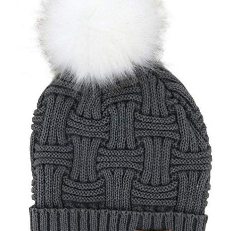 Shop Plush Lined Pom Hat-Winter Hat at Ruby Joy Boutique, a Women's Clothing Store in Pickerington, Ohio