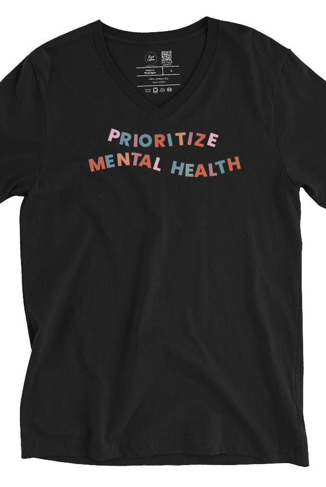 Shop Prioritize Mental Health Classic Tee | Kind Cotton-Black at Ruby Joy Boutique, a Women's Clothing Store in Pickerington, Ohio