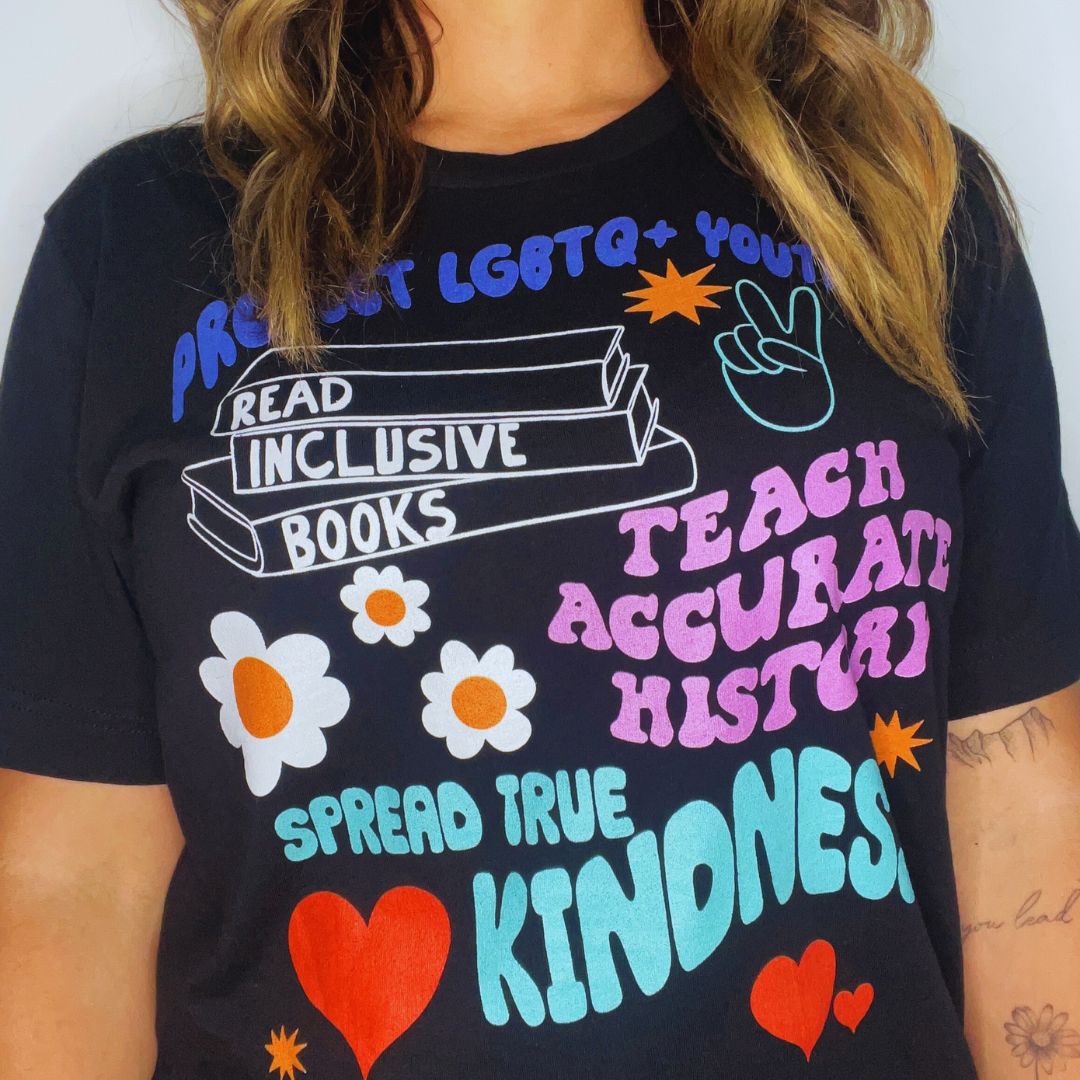 Shop Protect, Read, Teach, Spread Classic Tee | Kind Cotton- at Ruby Joy Boutique, a Women's Clothing Store in Pickerington, Ohio